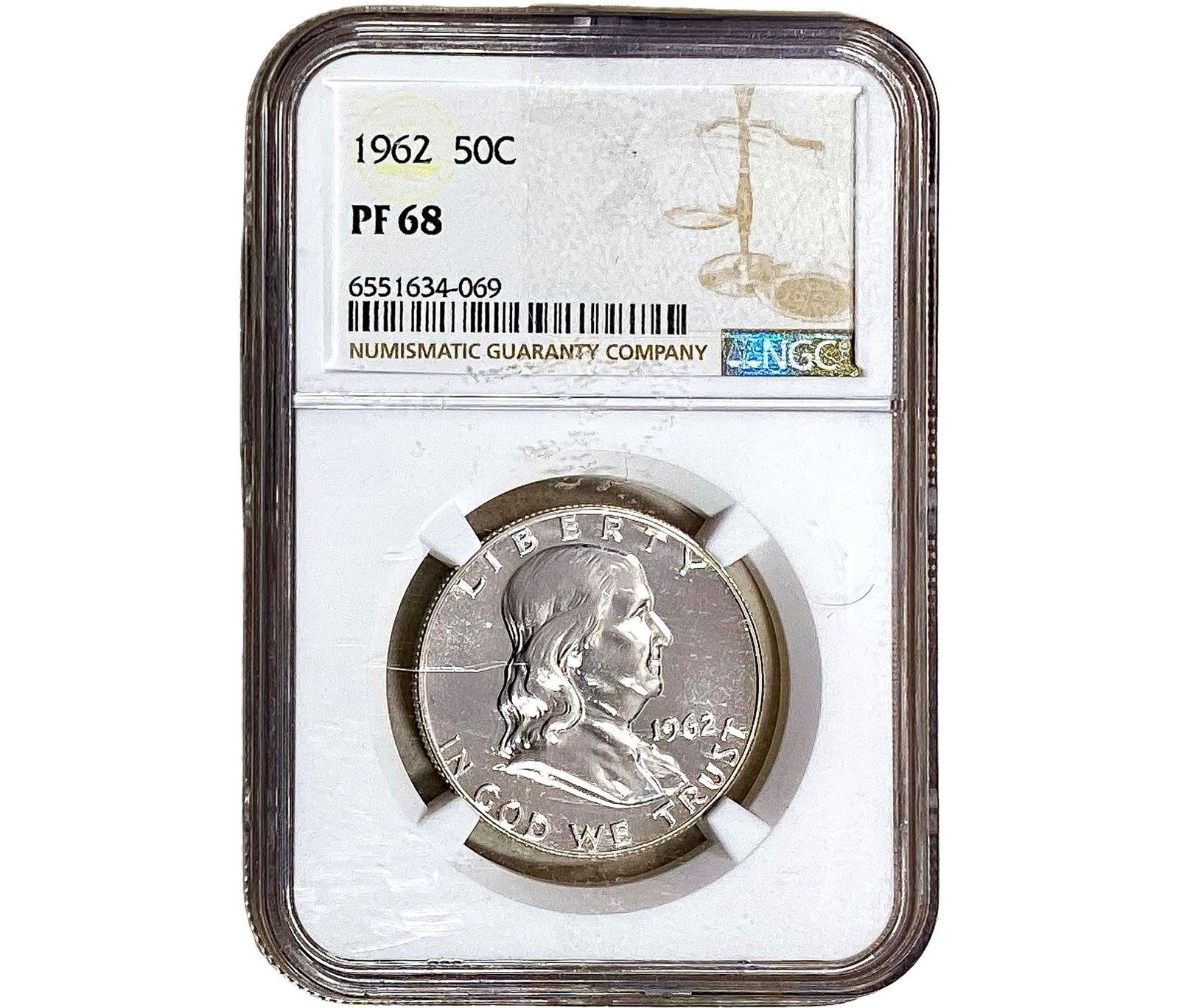 1962 Franklin Half Dollar NGC PF68 (1 of 2)