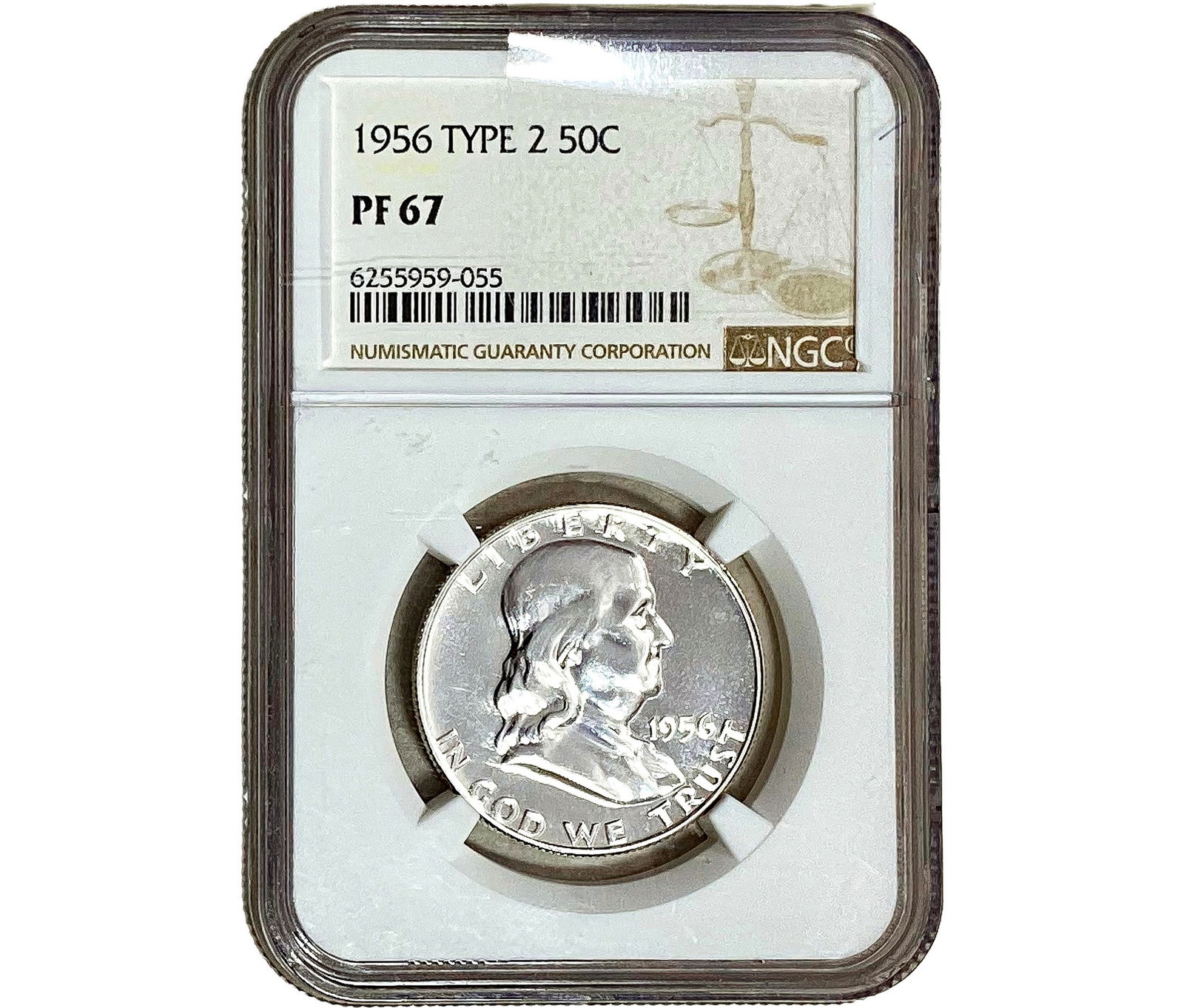 1956 Franklin Half Dollar NGC PF67 Type 2 (1 of 2)