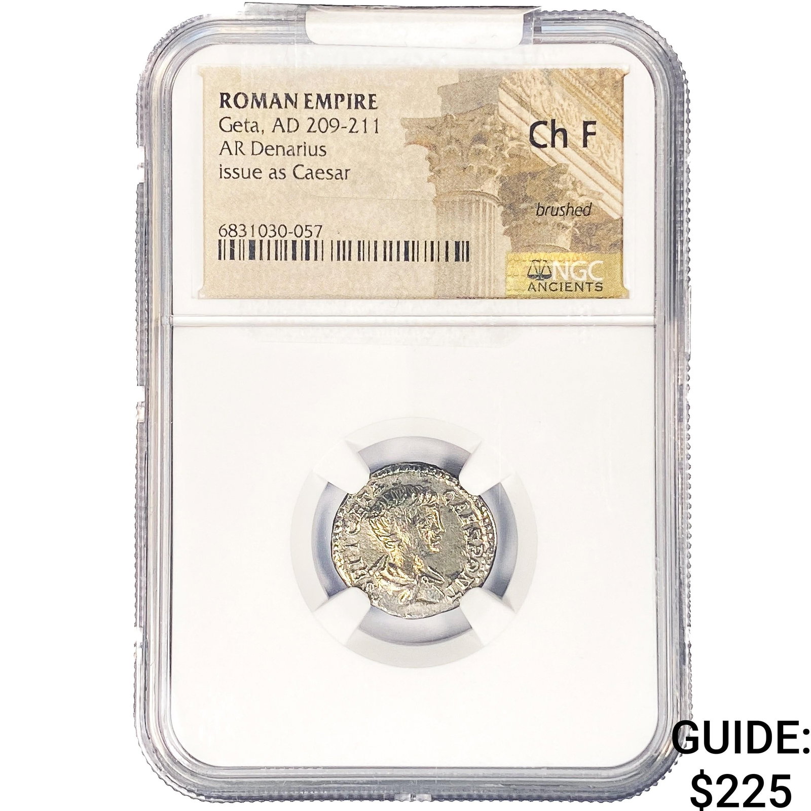 Roman Empire Geta, AD 209-211 Silver Denarius: Roman Empire Geta, AD 209-211 Silver Denarius