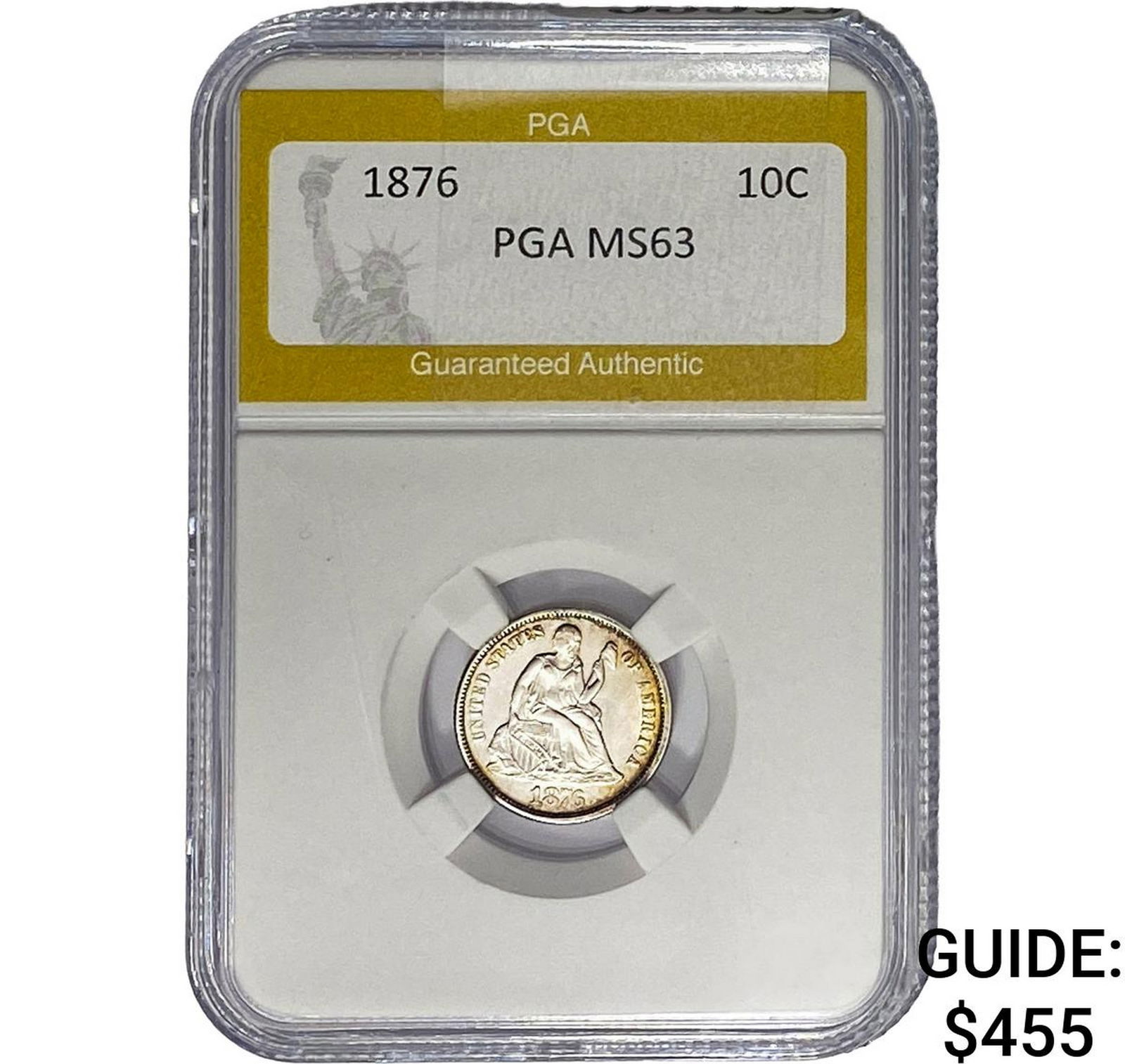1876 Seated Liberty Dime PGA MS63 (1 of 2)