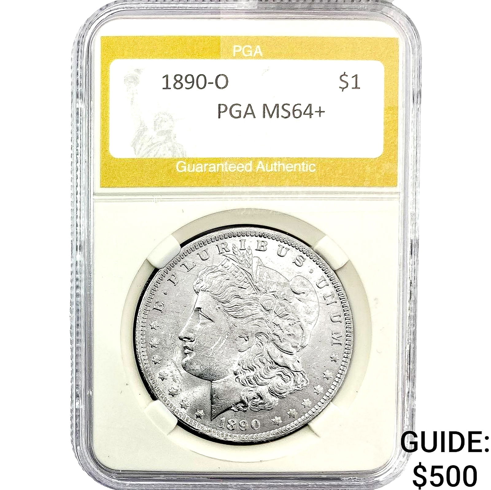 1890-O Morgan Silver Dollar PGA MS64+ (1 of 2)