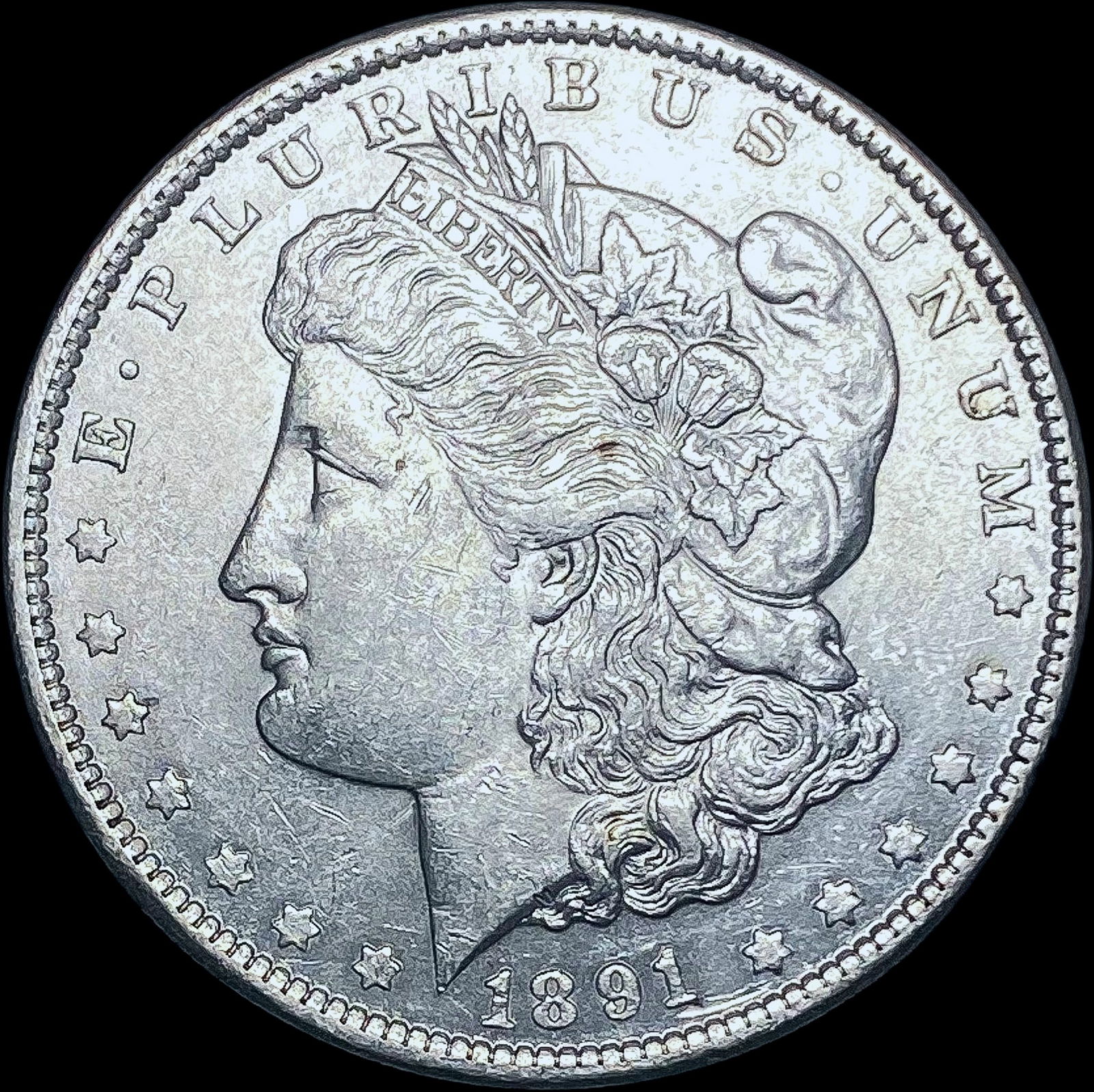 1891 Silver Morgan Dollar CHOICE AU (1 of 2)