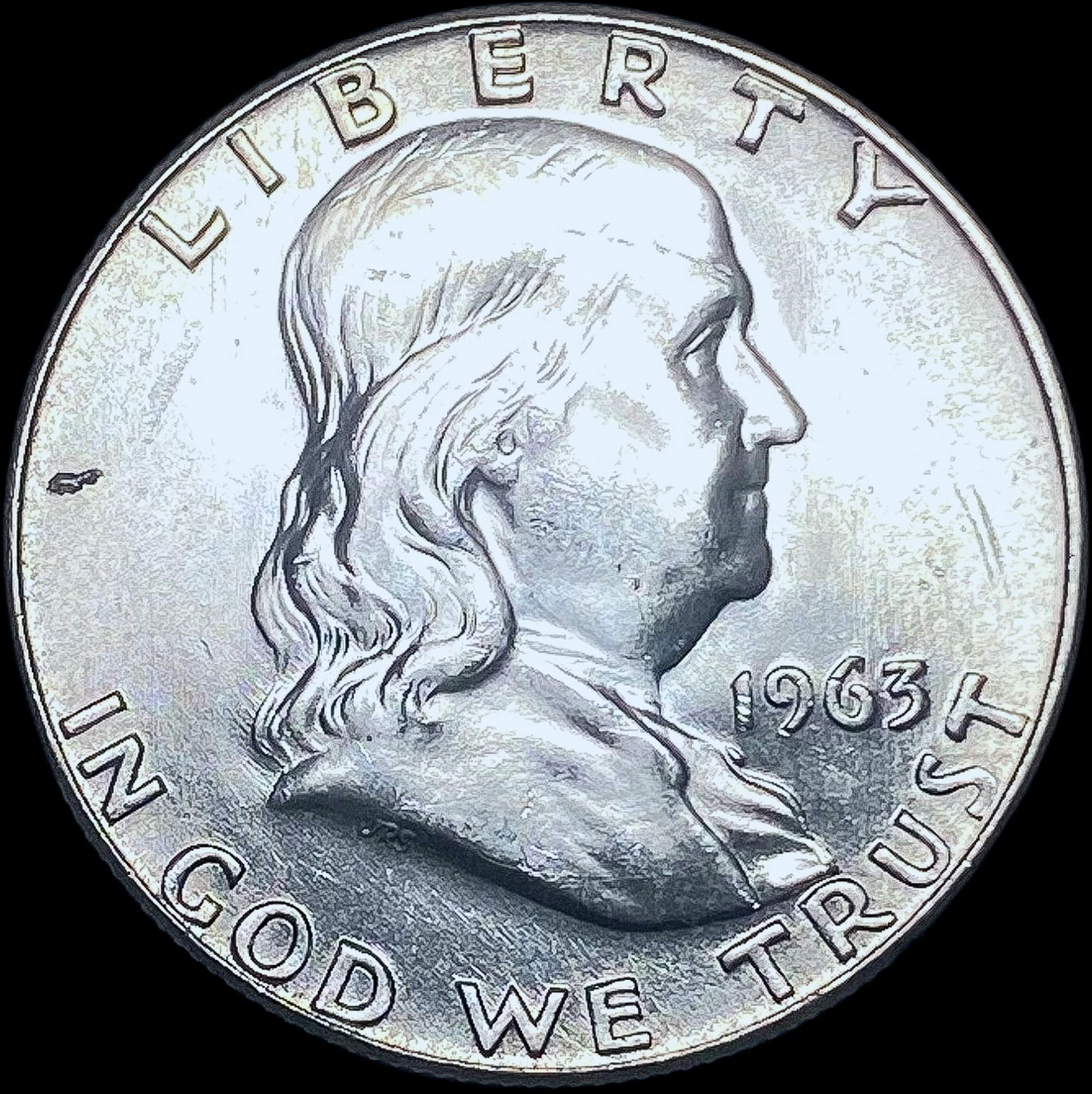 1963-D Silver Franklin Half Dollar CHOICE BU (1 of 2)