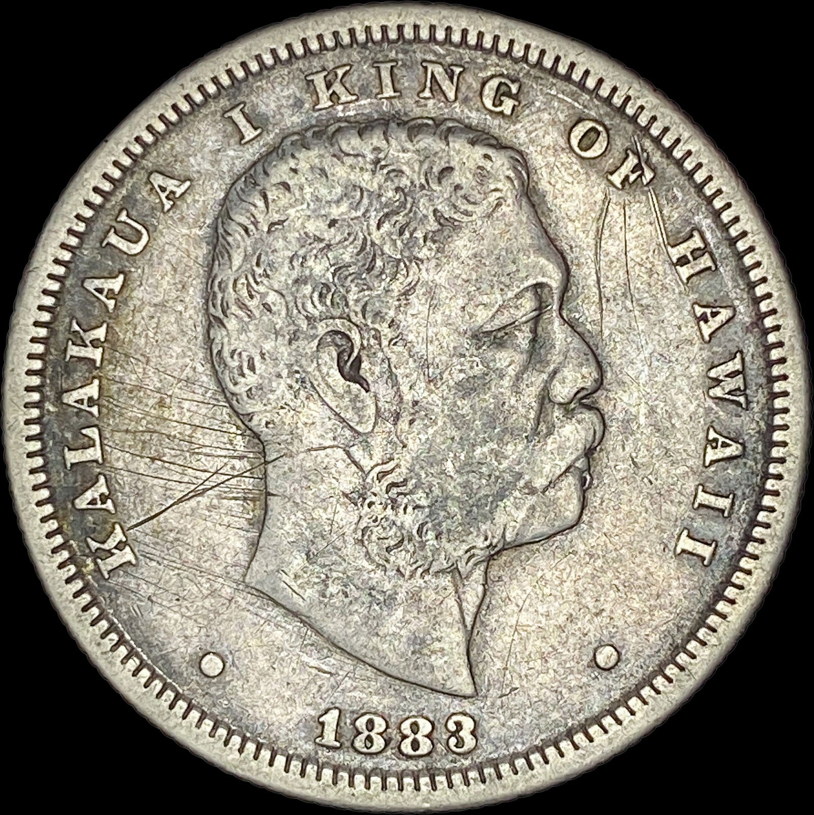 1883 Silver 1/2 Dollar Hawaii Hapalua NICELY CIRCULATED (1 of 2)