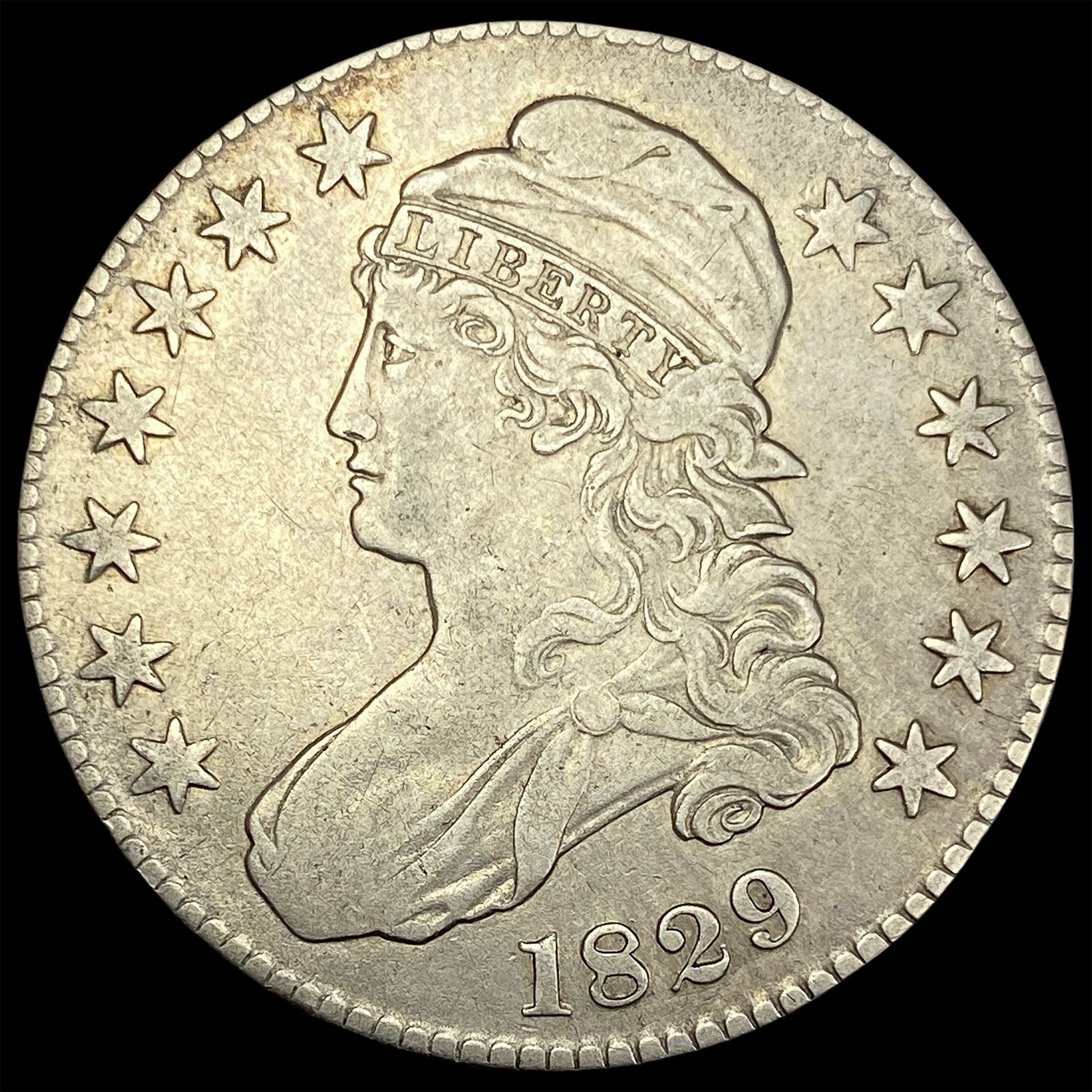 1829 Capped Bust Half Dollar NEARLY UNCIRCULATED (1 of 2)