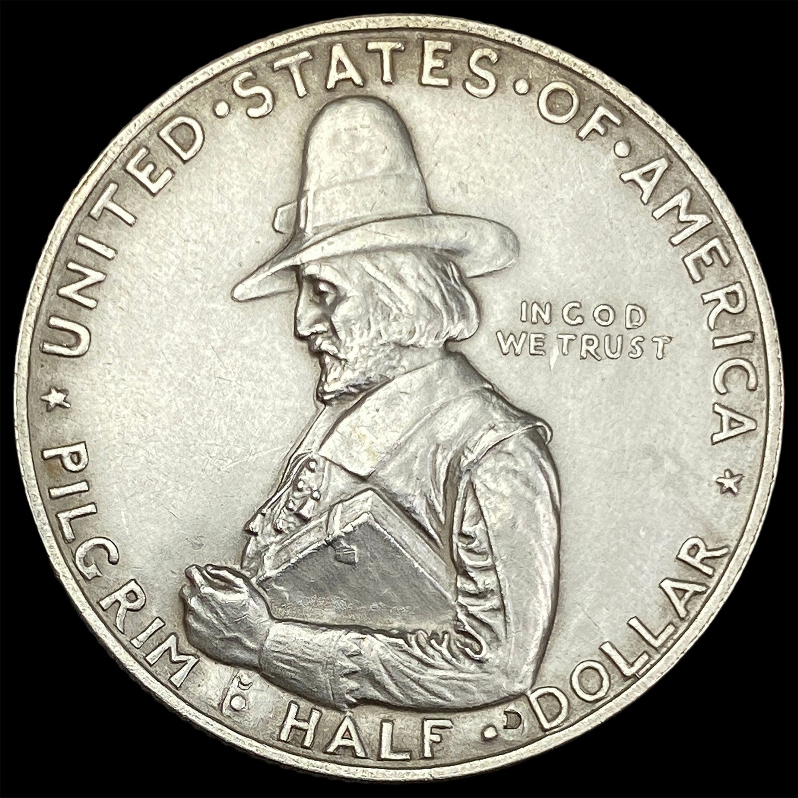 1920 Silver Pilgrim Half Dollar CLOSELY UNCIRCULATED (1 of 2)