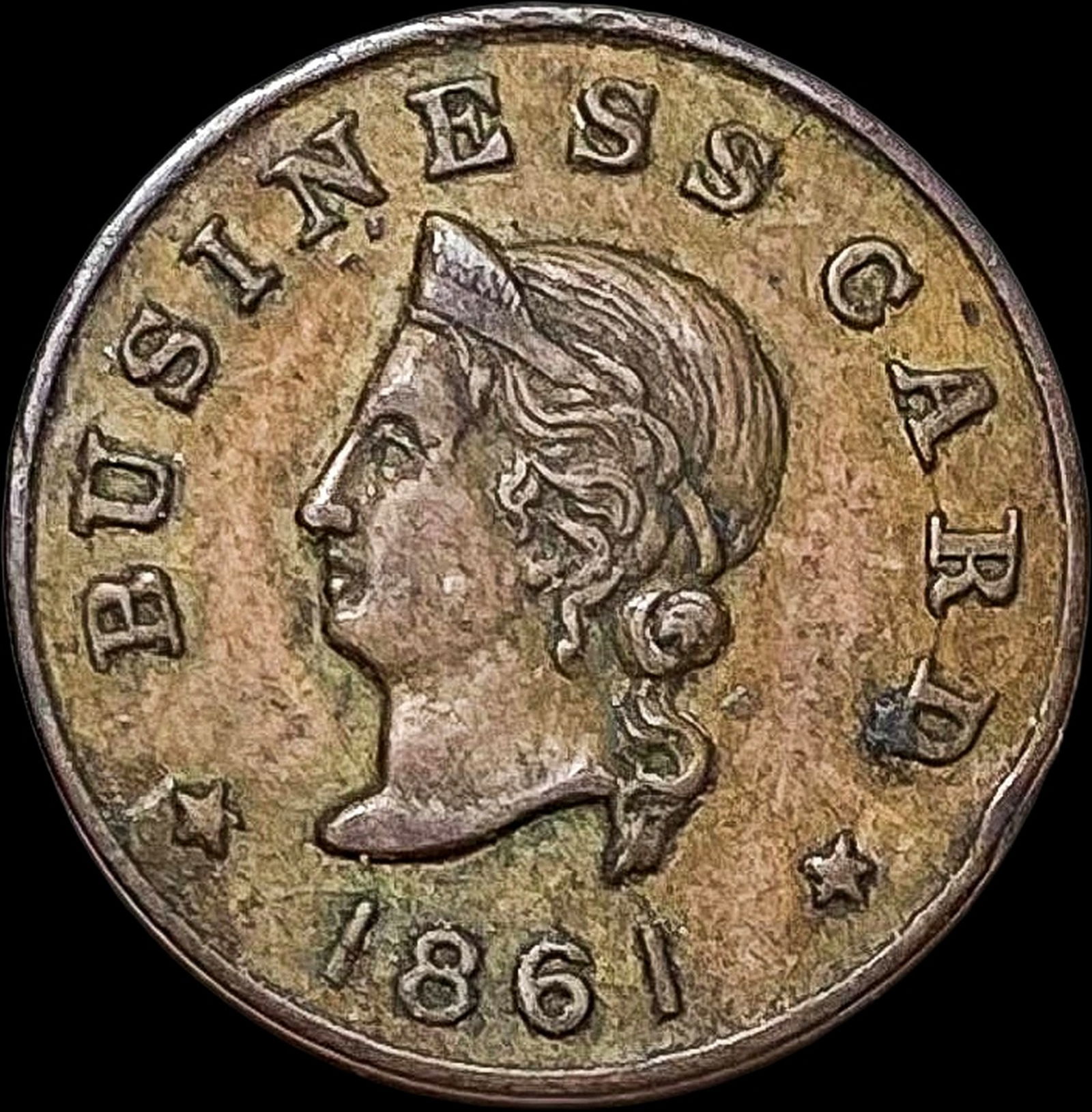 1861 Civil War Token Freedman & Goodkind NEARLY UNCIRCULATED (1 of 2)