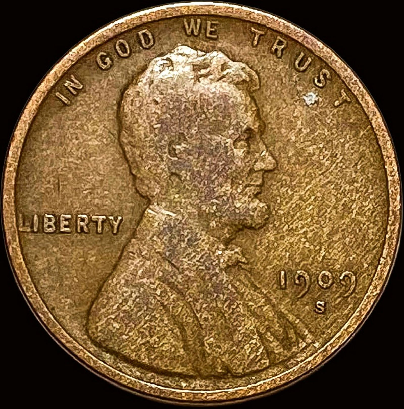 1909-S Lincoln Wheat Cent LIGHTLY CIRCULATED (1 of 2)