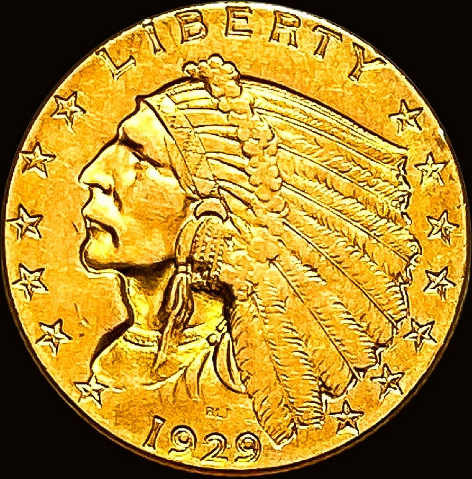 1929 Indian Head Gold $2.50 Quarter Eagle UNCIRCULATED (1 of 2)