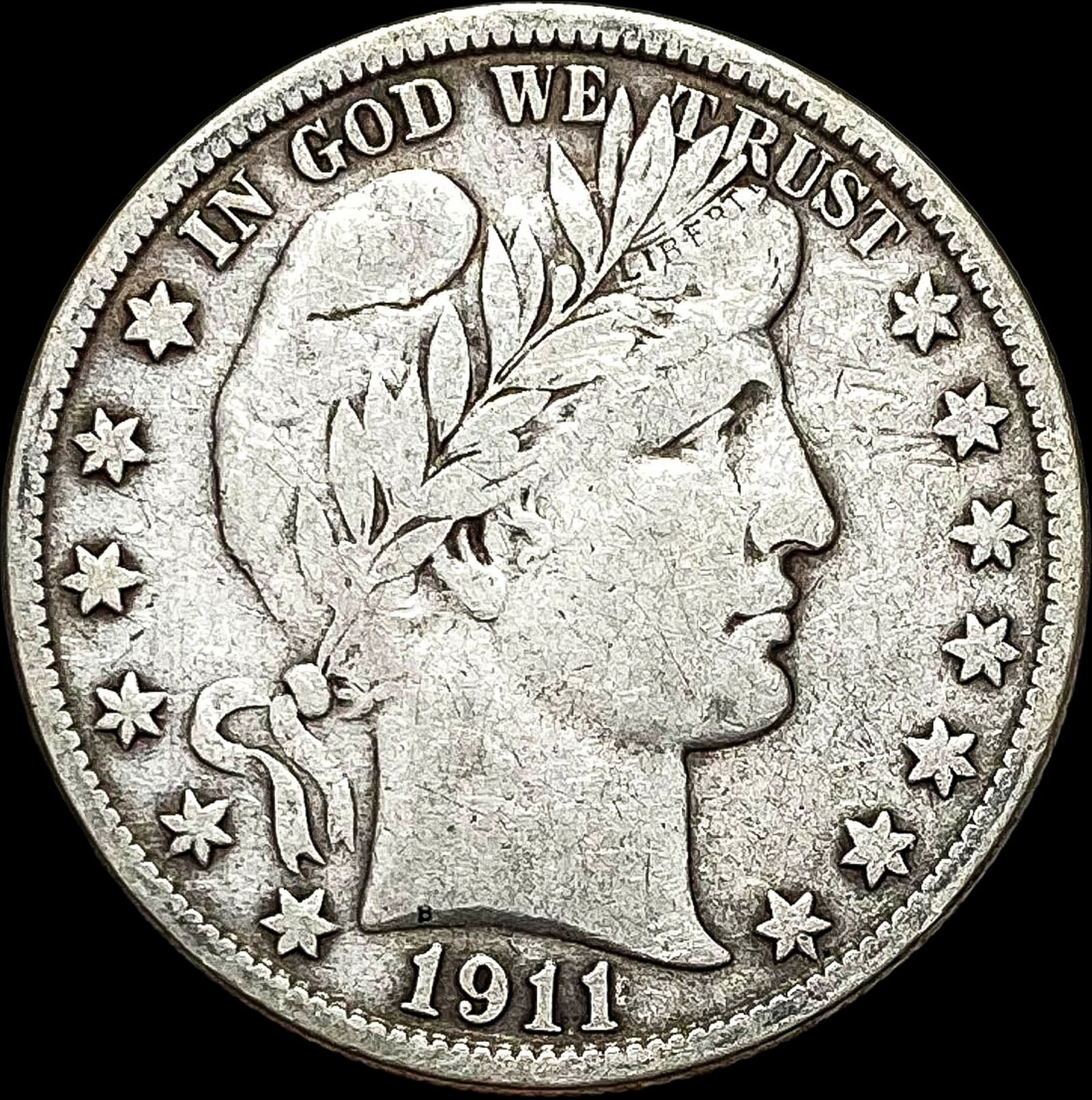 1911-S Silver Barber Half Dollar LIGHTLY CIRCULATED (1 of 2)