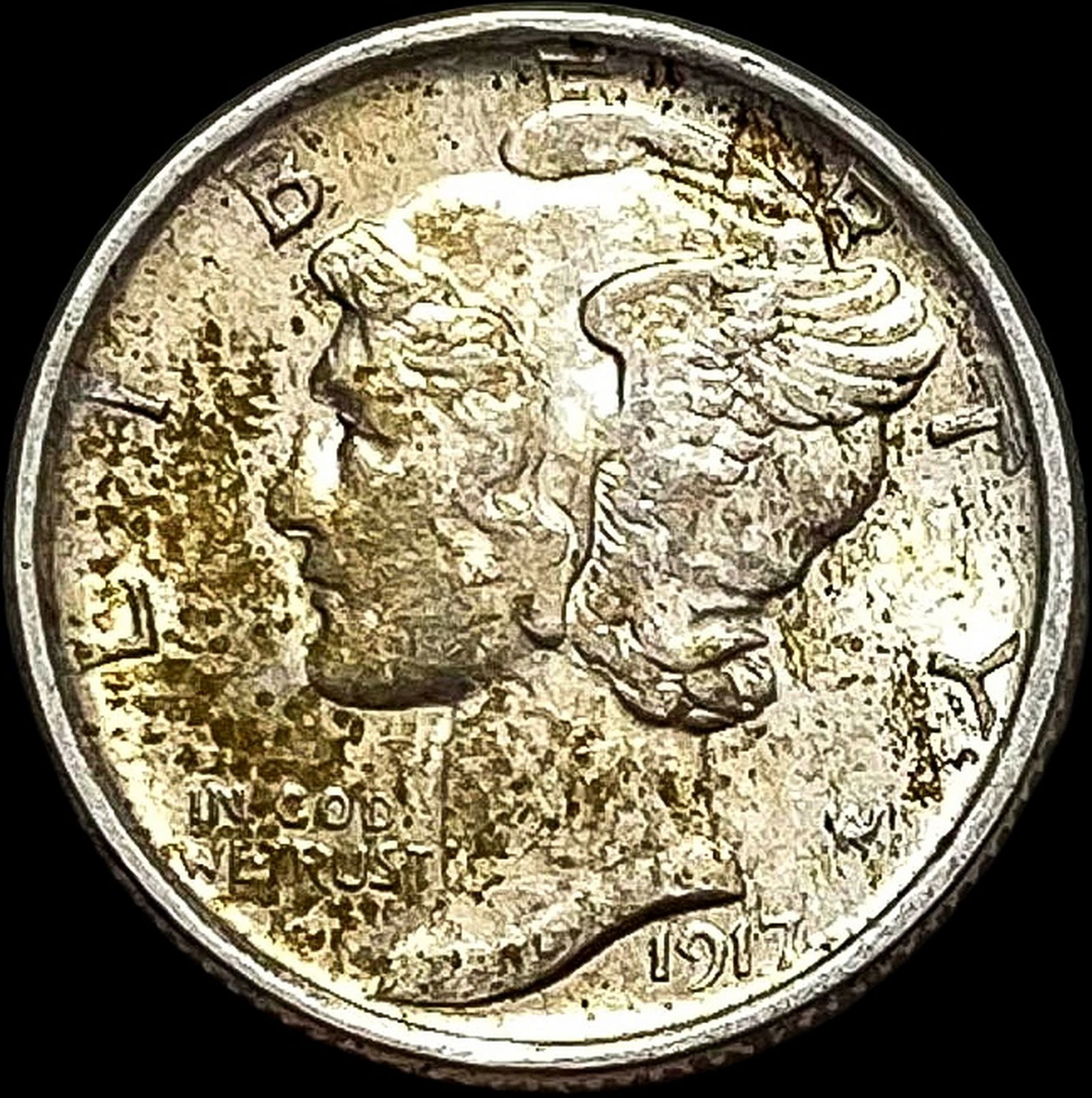 1917-S Silver Mercury Dime UNCIRCULATED (1 of 2)