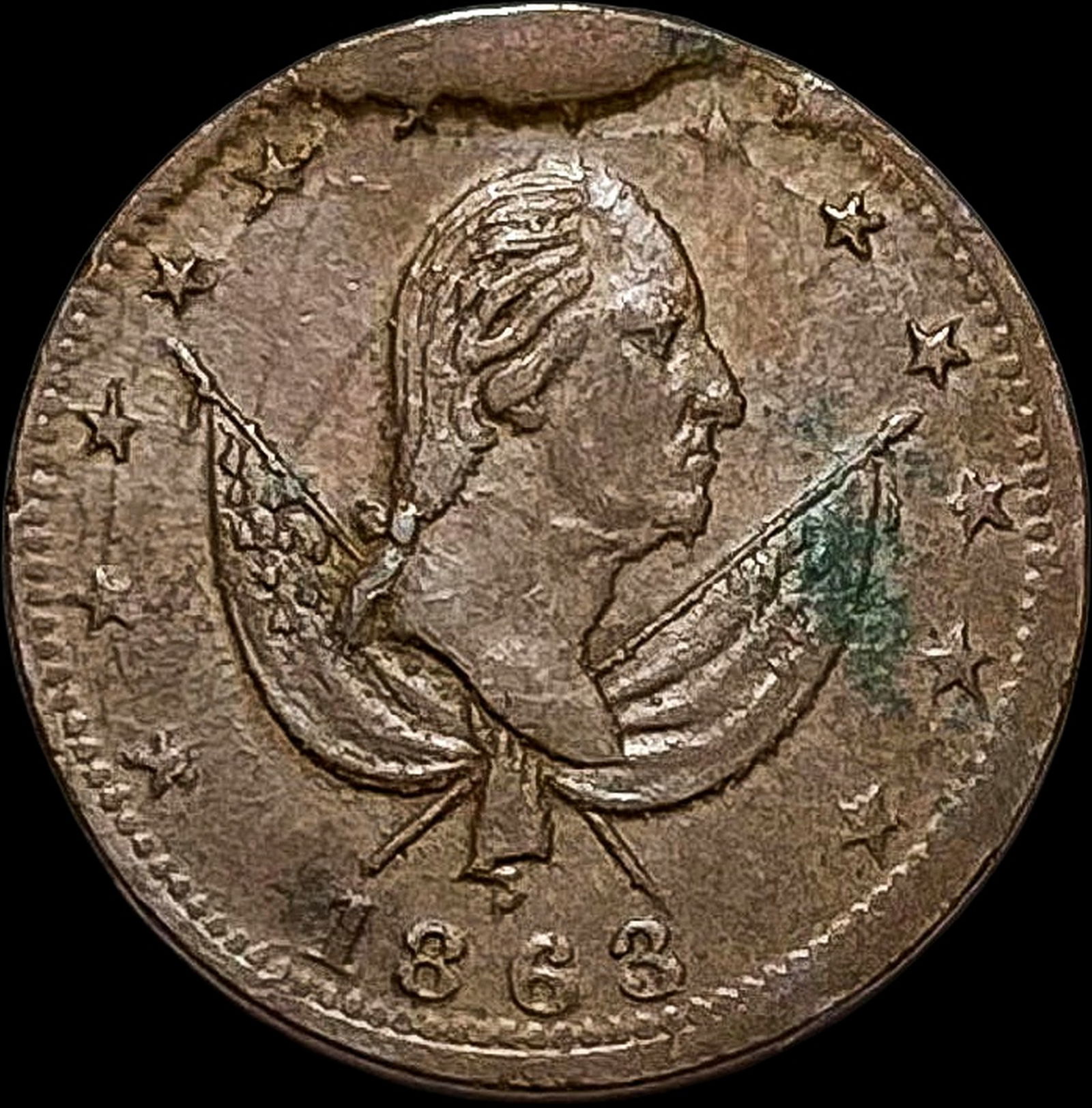 1863 Civil War Token - Exchange CLOSELY UNCIRCULATED (1 of 2)