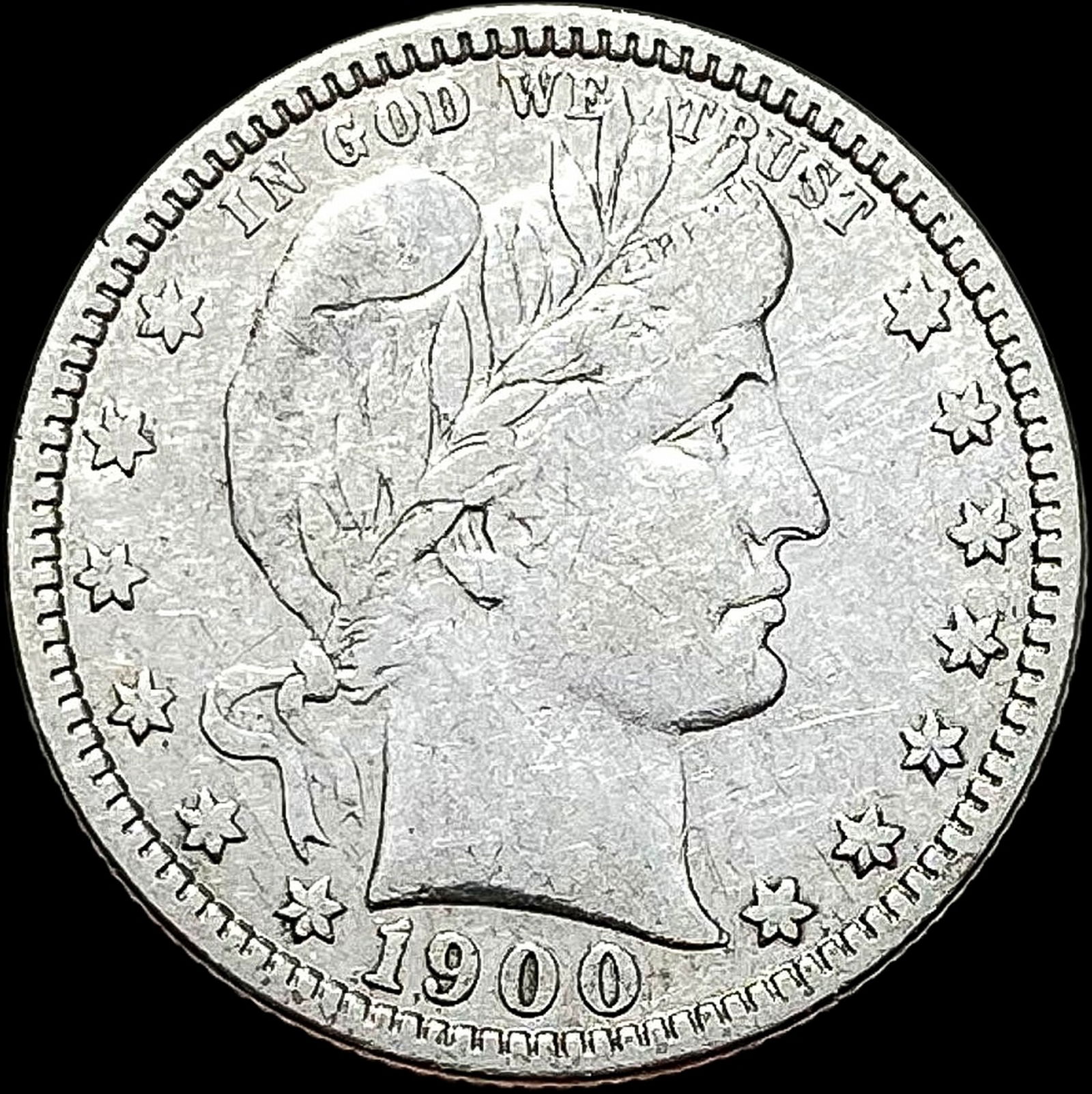 1900 Barber Silver Quarter NEARLY UNCIRCULATED (1 of 2)