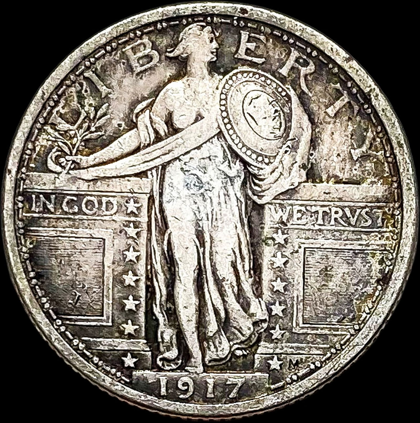 1917 Type 1 Standing Liberty Quarter LIGHTLY CIRCULATED (1 of 2)