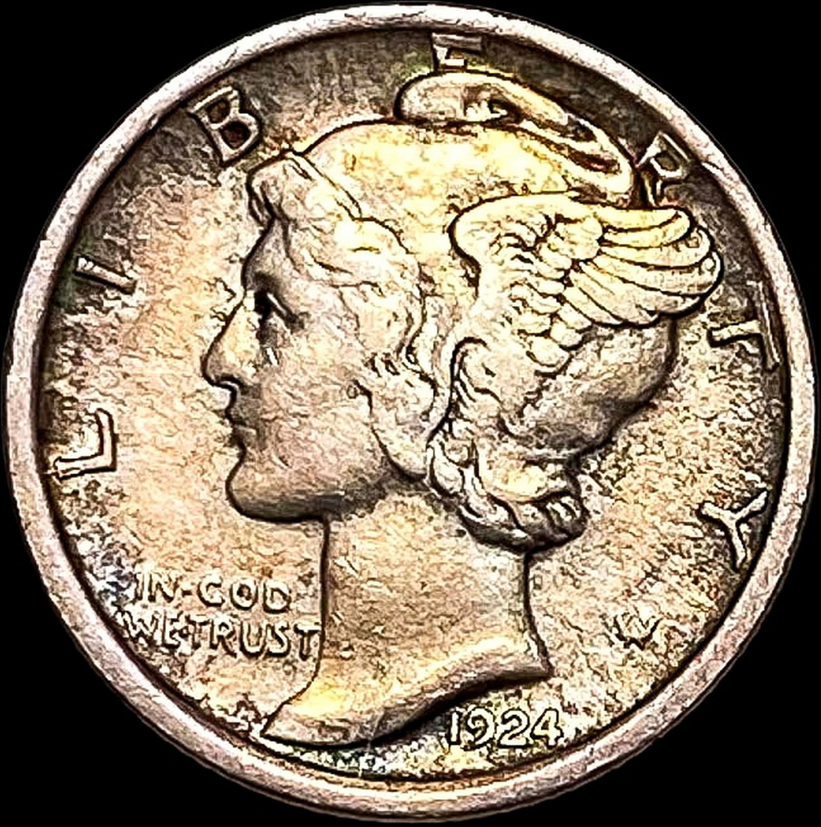 1924-D Silver Mercury Dime CLOSELY UNCIRCULATED (1 of 2)