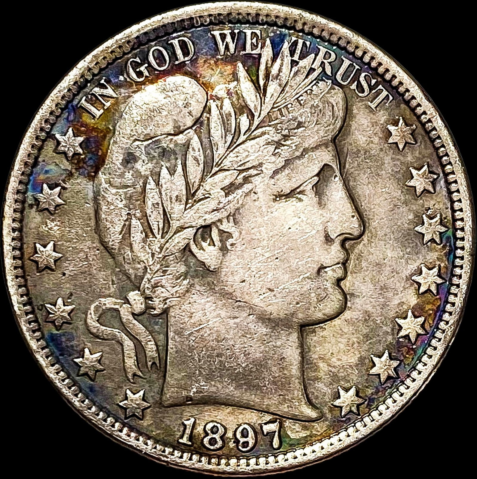 1897 Silver Barber Half Dollar LIGHTLY CIRCULATED (1 of 2)