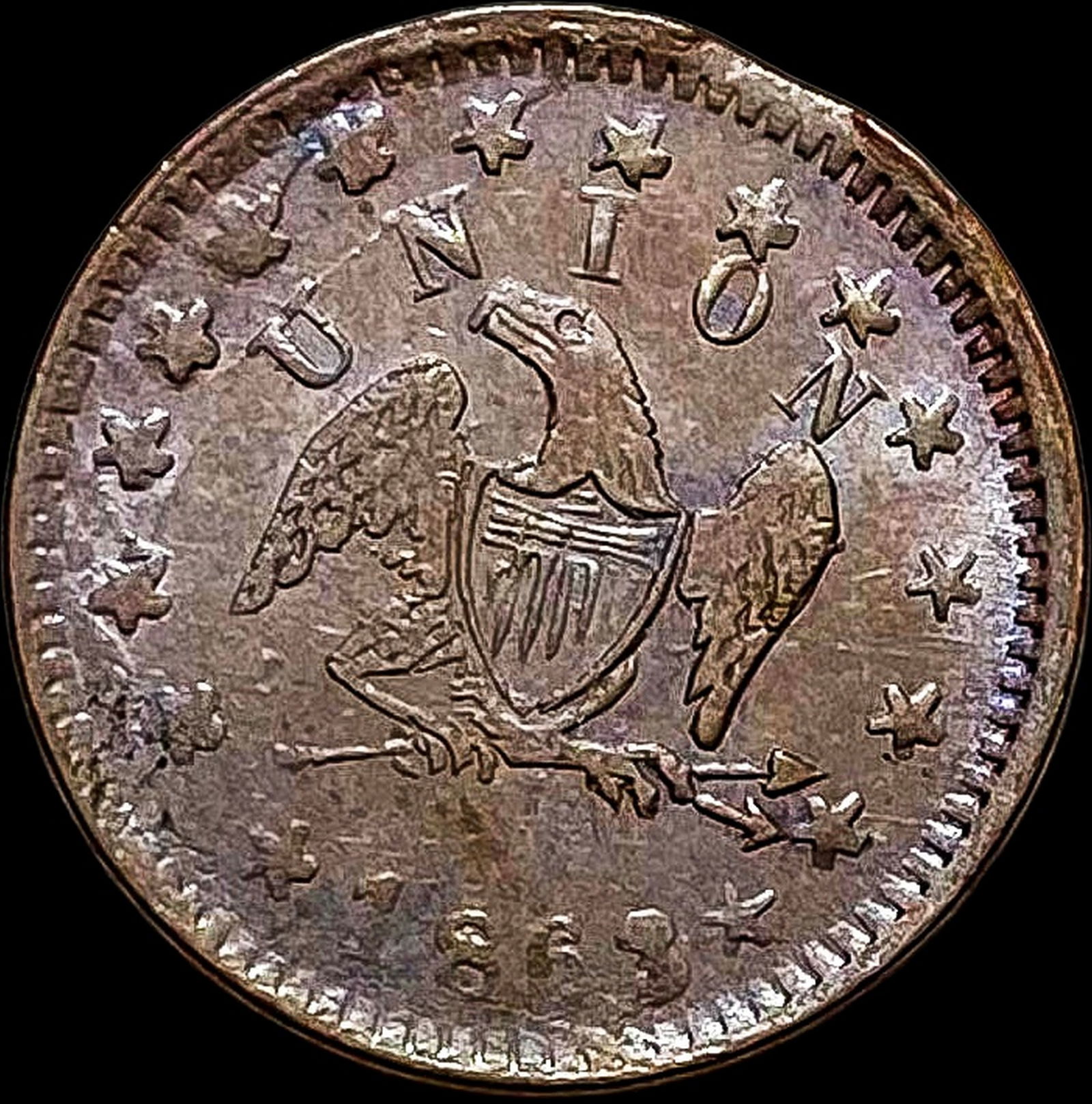 1863 Civil War Token-Union Eagle UNCIRCULATED (1 of 2)