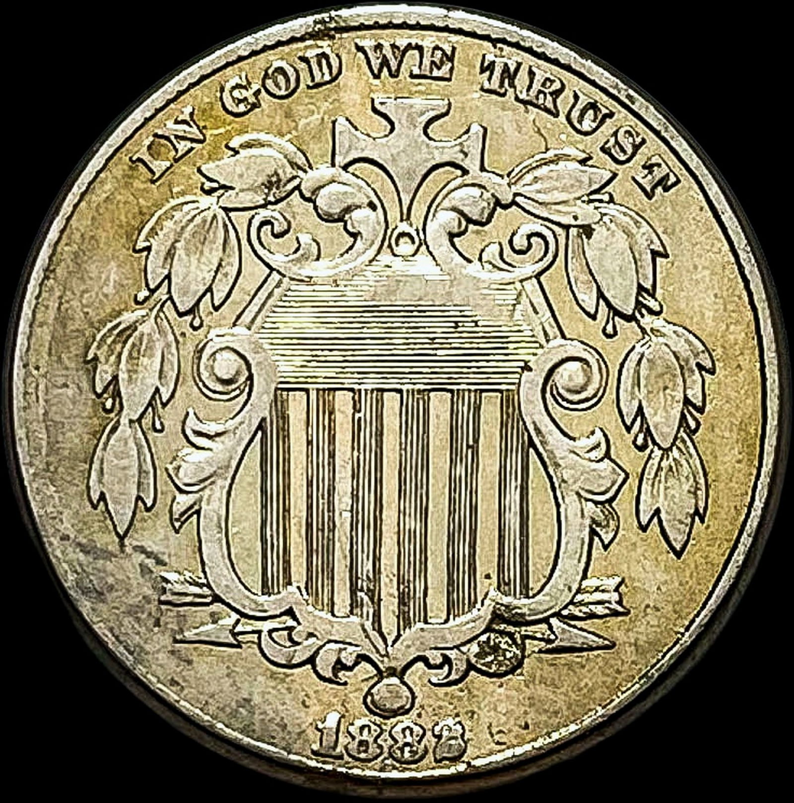 1882 Shield Nickel NEARLY UNCIRCULATED (1 of 2)