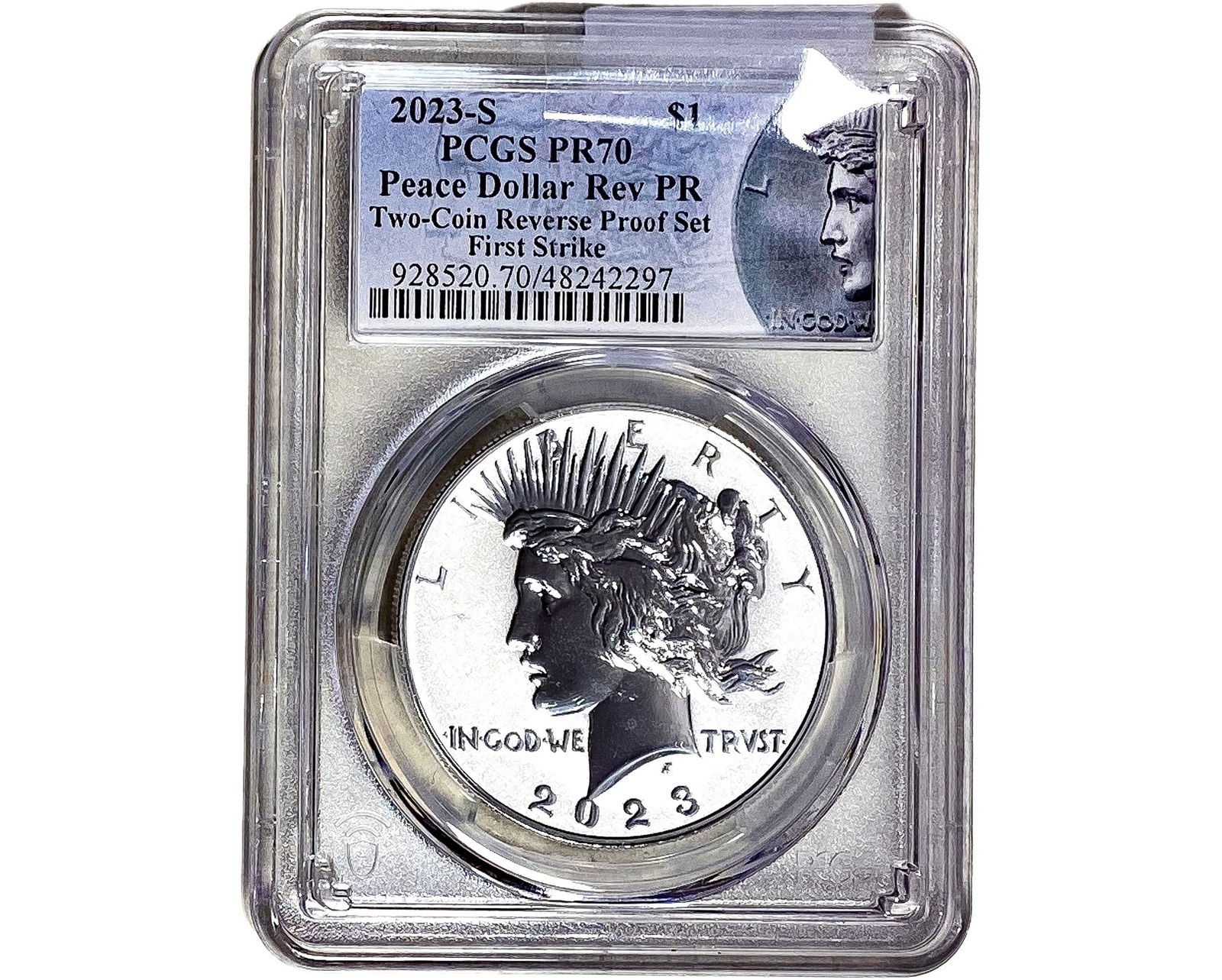 2023-S Rev of PR Silver Peace Dollar PCGS PR70 (1 of 2)