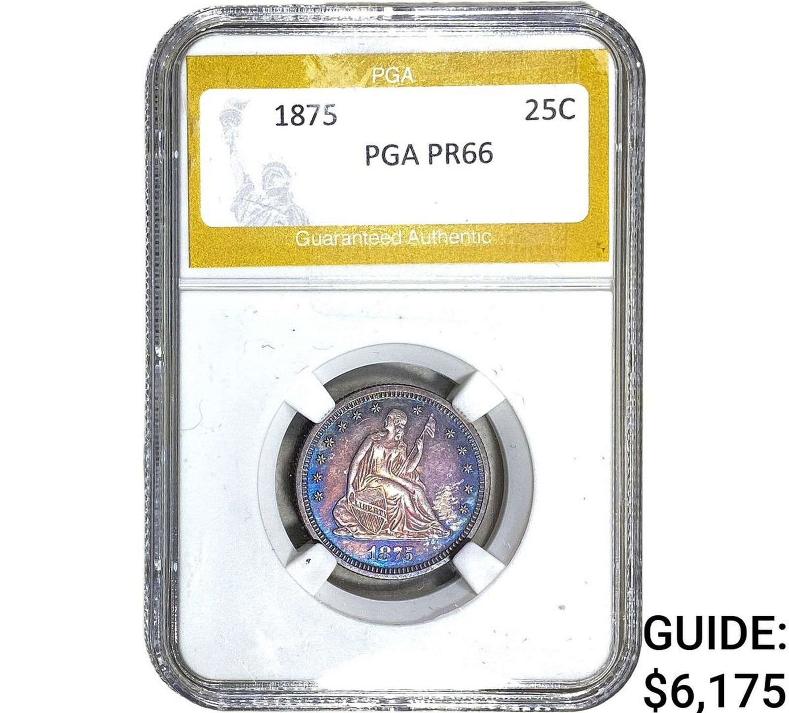 1875 Seated Liberty Quarter PGA PR66 (1 of 2)