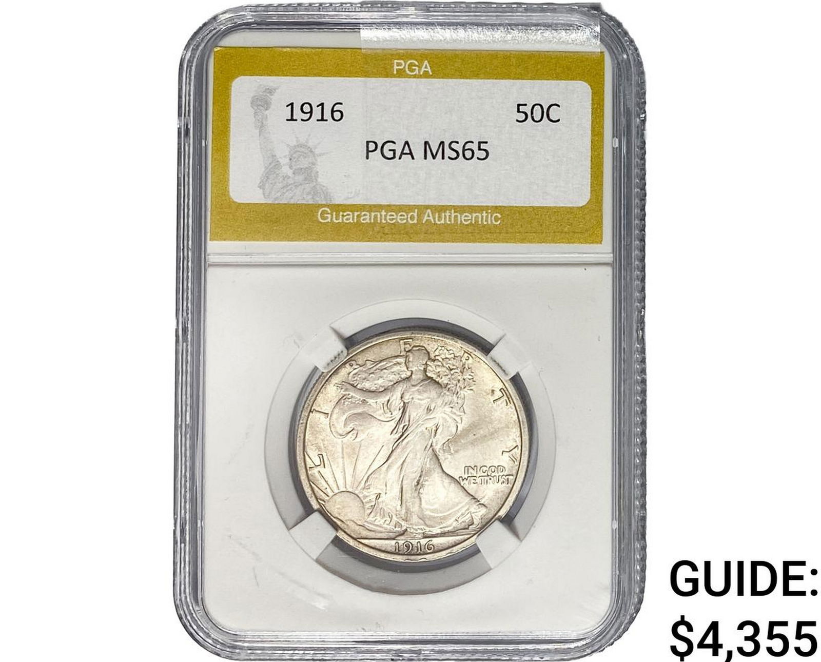 1916 Walking Liberty Half Dollar PGA MS65 (1 of 2)