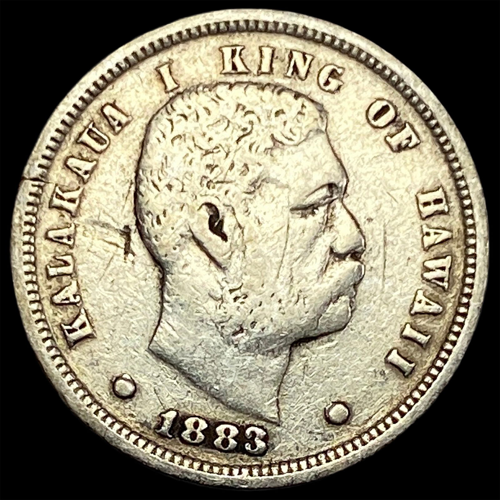 1883 Hawaii Silver Dime NICELY CIRCULATED (1 of 2)