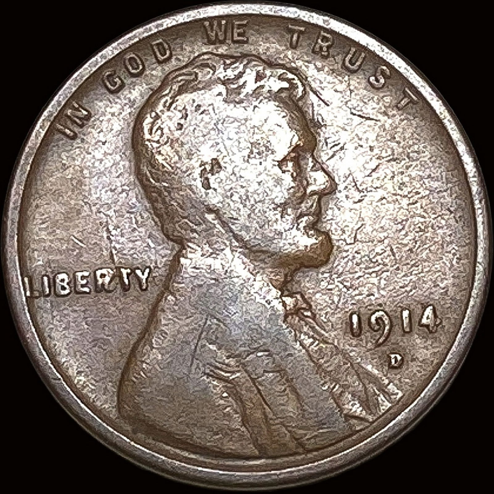1914-D Lincoln Wheat Cent LIGHTLY CIRCULATED (1 of 2)