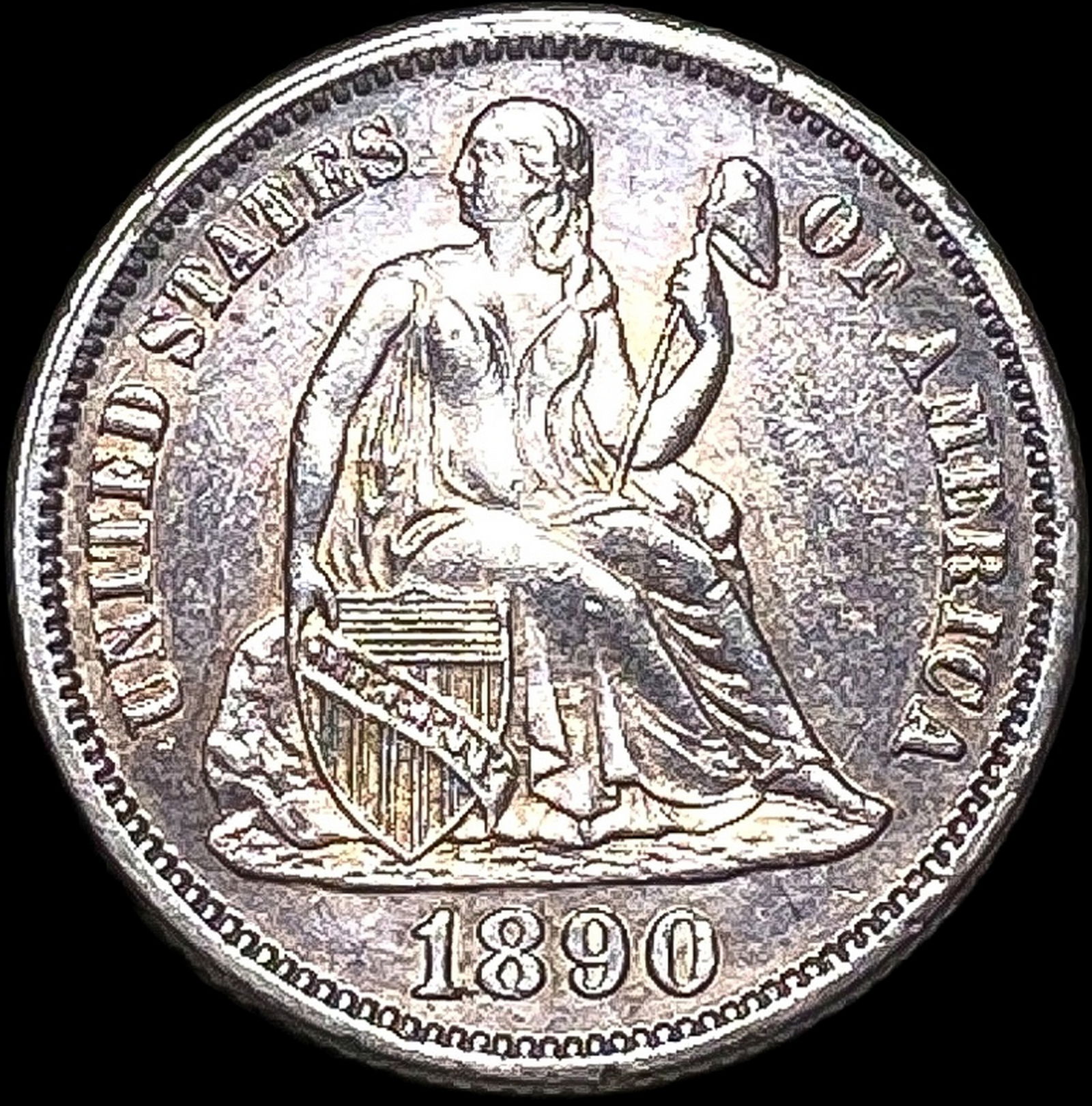 1890 Seated Liberty Dime CLOSELY UNCIRCULATED (1 of 2)