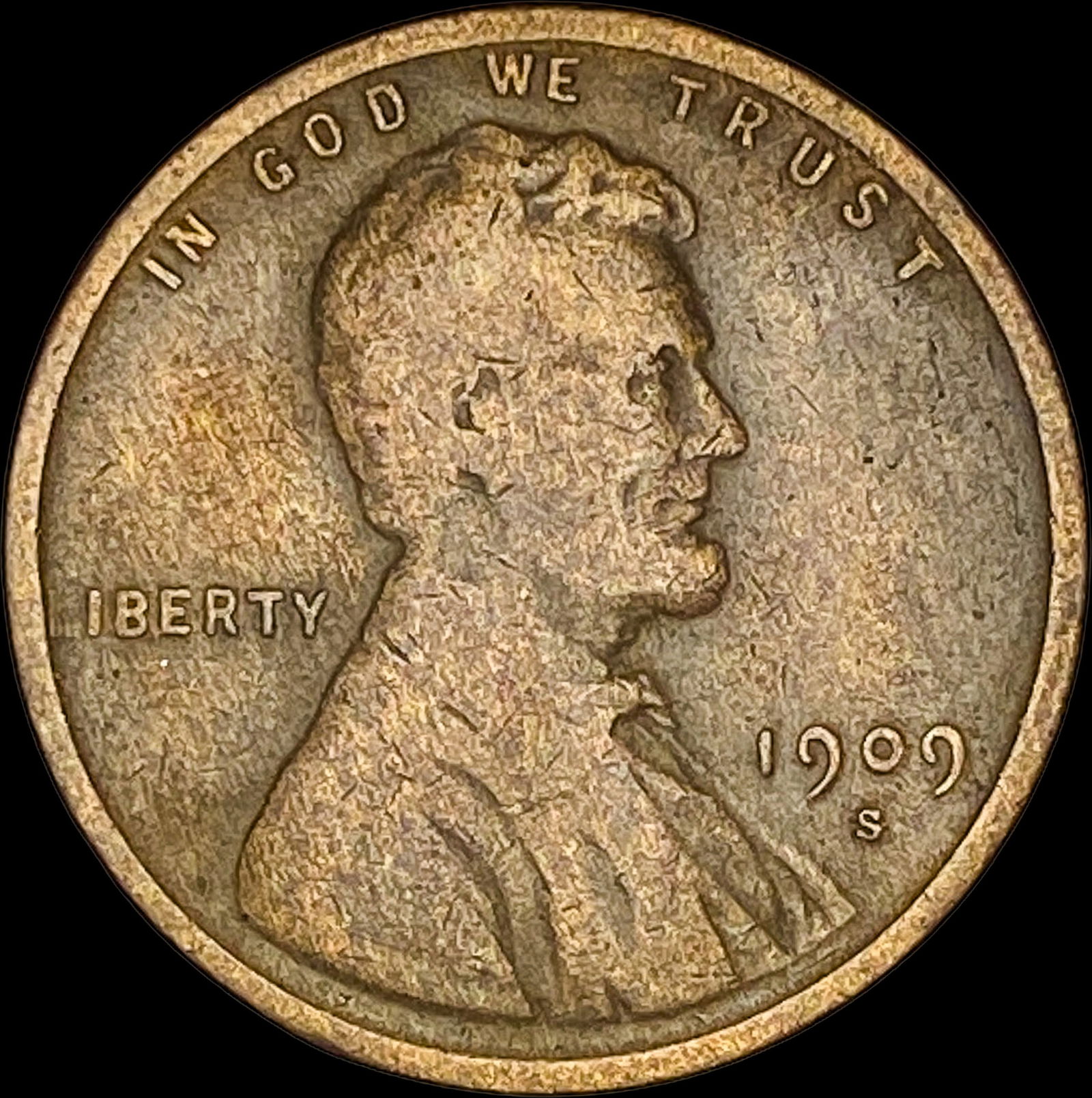 1909-S Lincoln Wheat Cent NICELY CIRCULATED (1 of 2)
