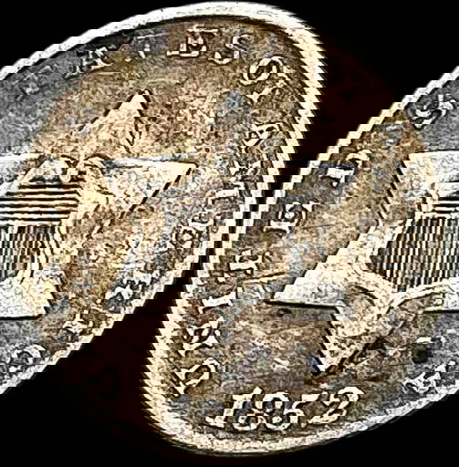 1852 Silver Trime 1852 Cent 1852 Three Cent Silver, Very Good