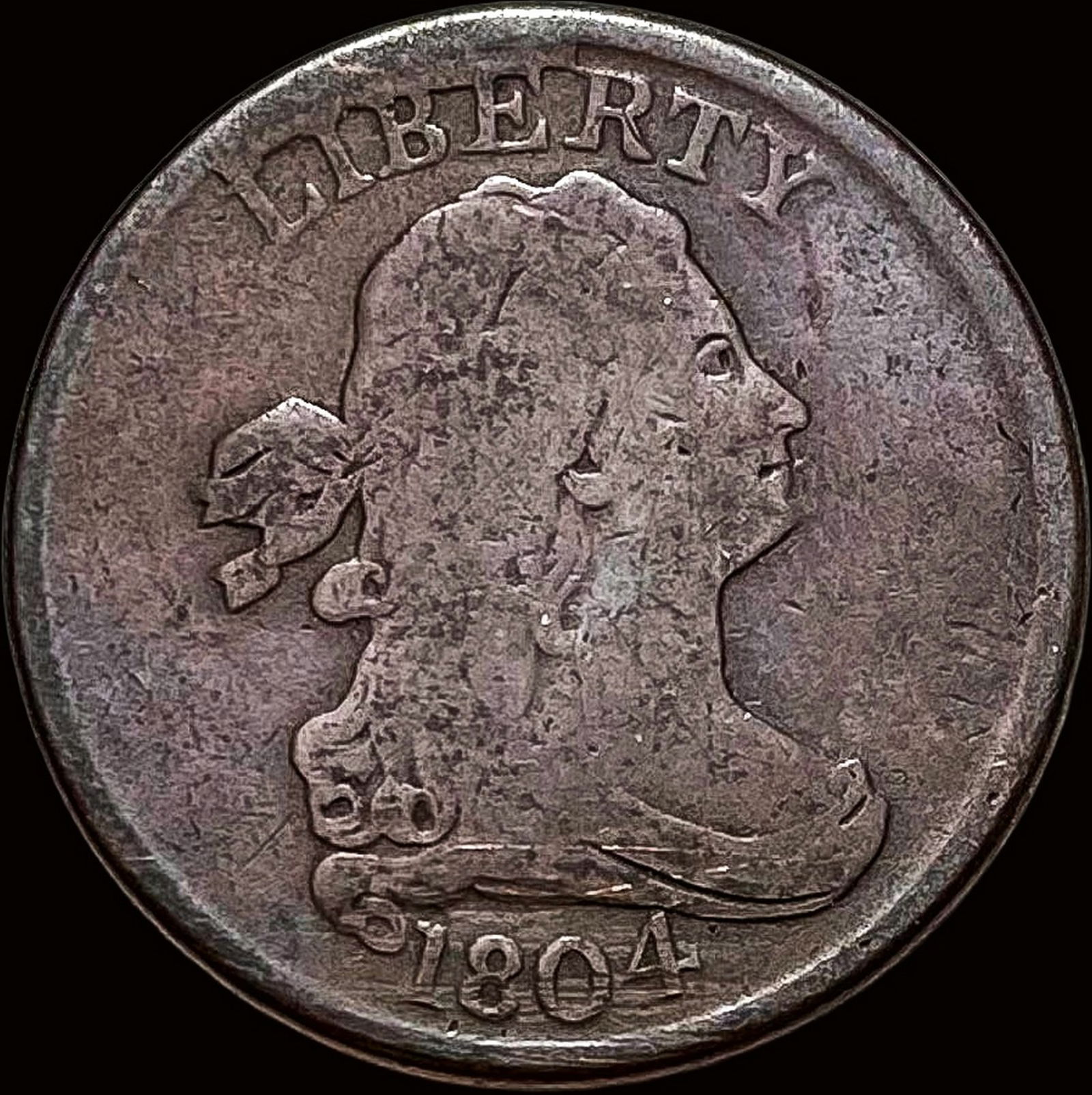 1804 Draped Bust Half Cent NICELY CIRCULATED (1 of 2)
