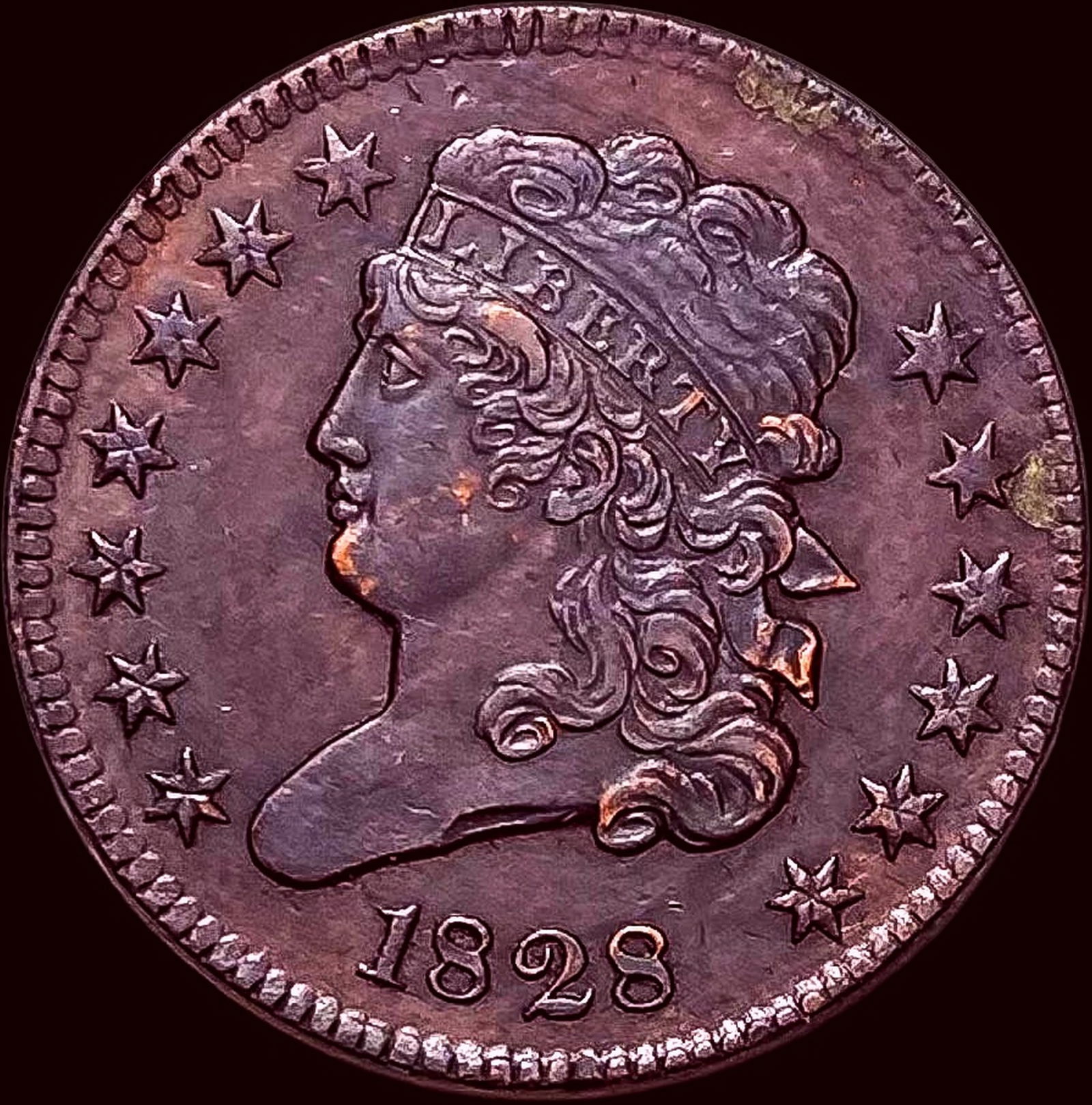 1828 Classic Head Half Cent CLOSELY UNCIRCULATED (1 of 2)