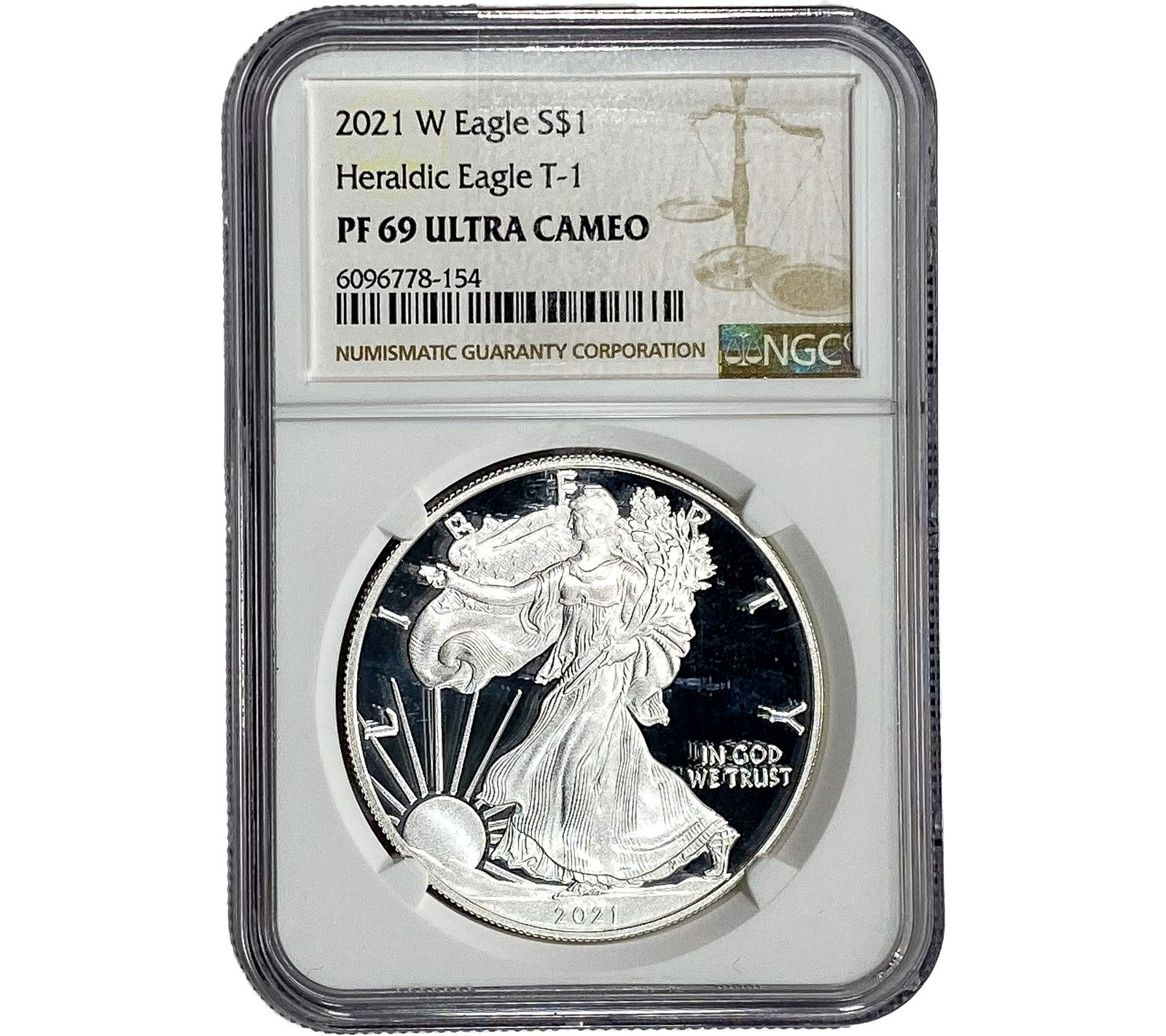1997 P Silver Eagle Ngc Pf69 Ultra Cameo