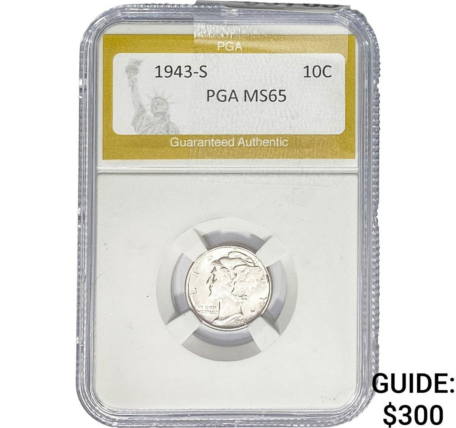 1943-S Mercury Silver Dime PGA MS65 (1 of 2)