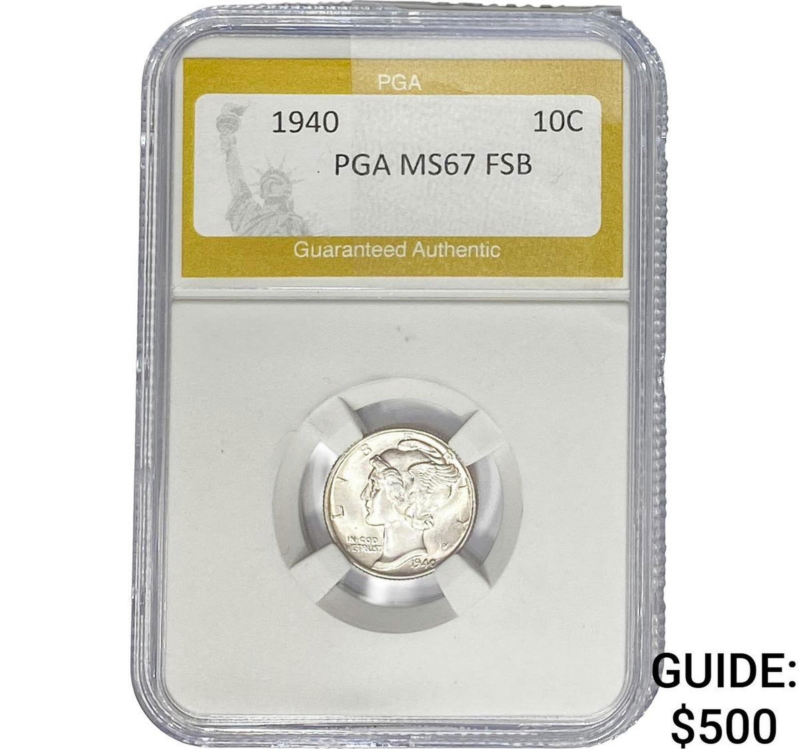 1940 Mercury Silver Dime PGA MS67 FSB (1 of 2)