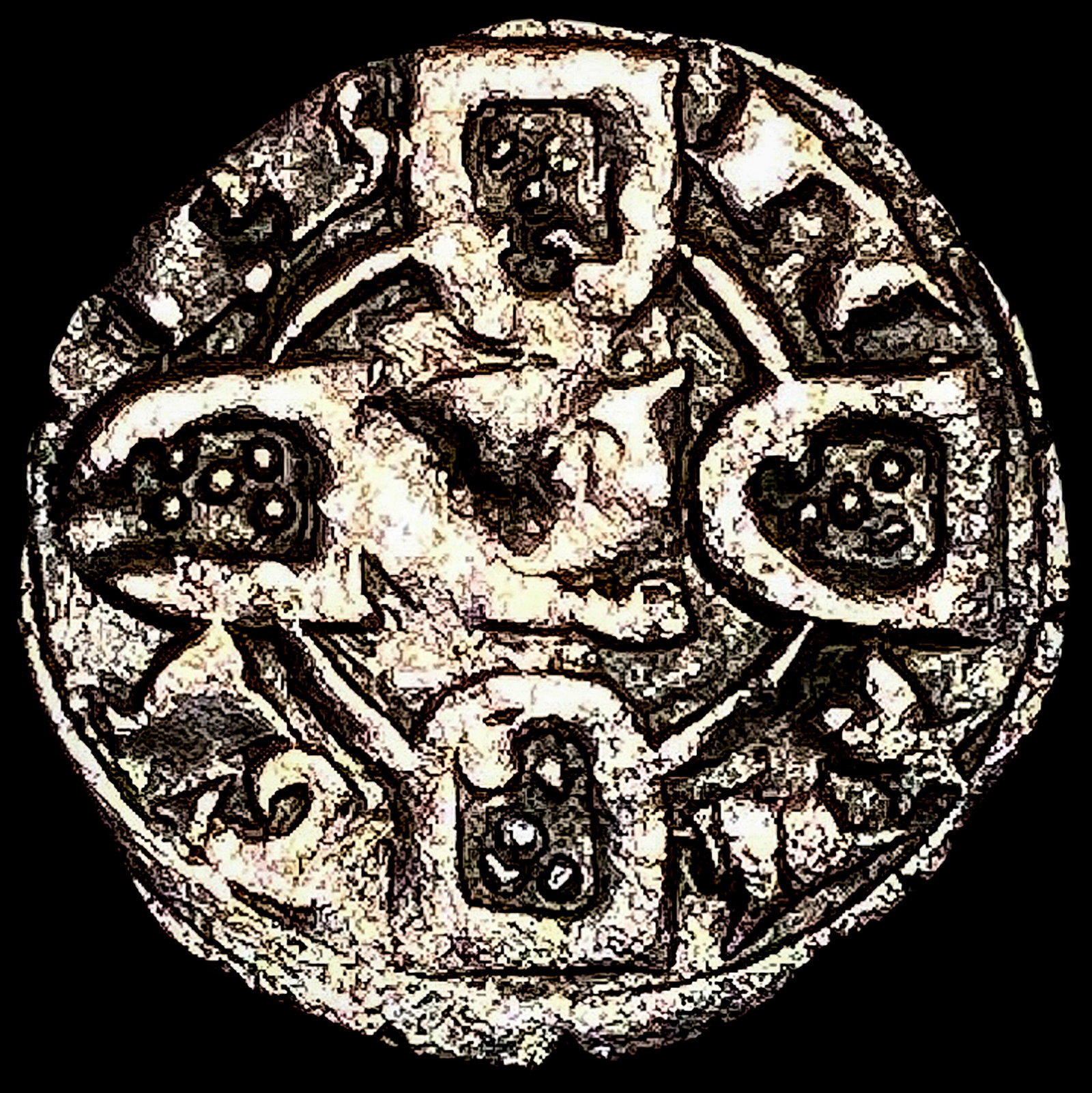 1261-1325 Portugal Crusades Dinis I Silver Dinero NEARLY UNCIRCULATED: 1261-1325 Portugal Crusades Dinis I Silver Dinero NEARLY UNCIRCULATED