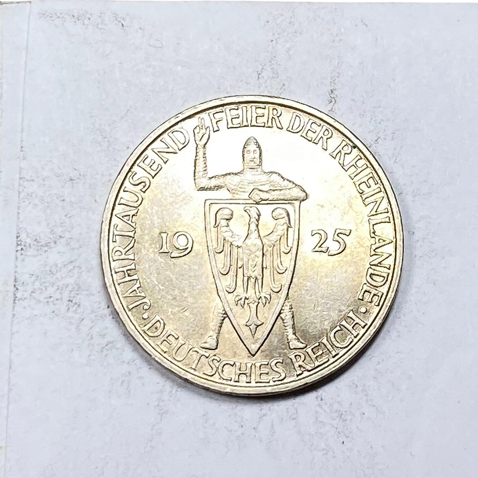 1925-D Silver Weimar 3 Reichs Mark MS: 1925-D Silver Weimar 3 Reichs Mark MS