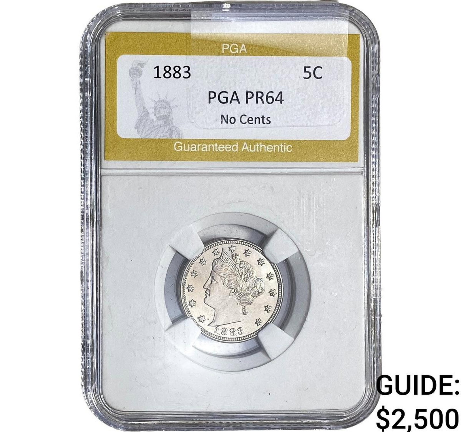1883 Liberty Victory Nickel PGA PR64 No Cents: 1883 Liberty Victory Nickel PGA PR64 No Cents