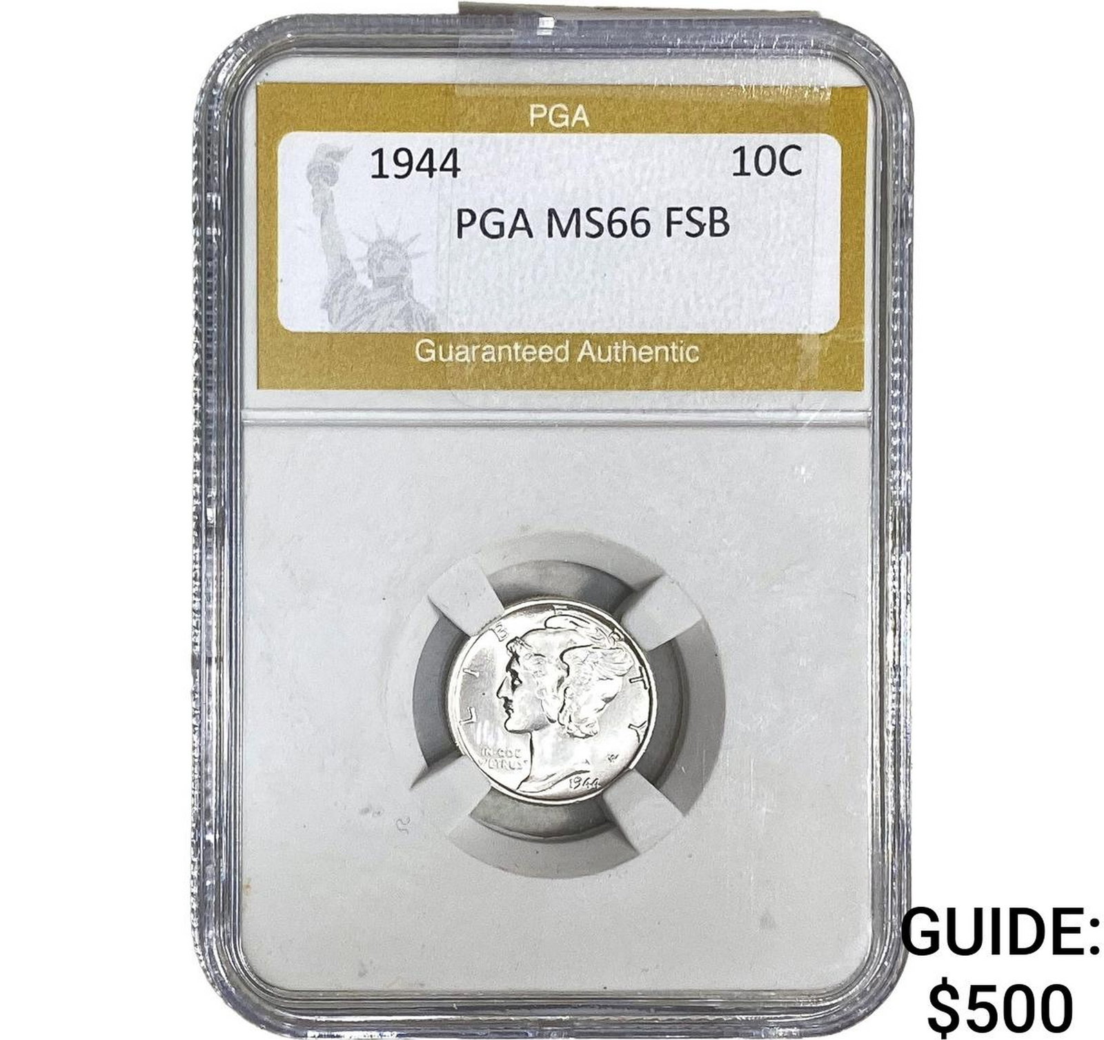 1944 Mercury Silver Dime PGA MS66: 1944 Mercury Silver Dime PGA MS66