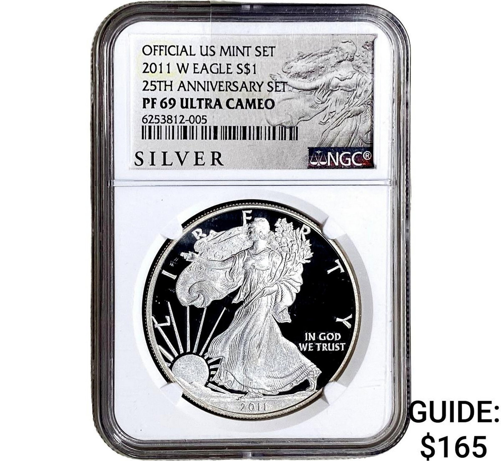 2011-W Silver Eagle NGC PF58 25th Anniv. Ultra Cameo: 2011-W Silver Eagle NGC PF58 25th Anniv. Ultra Cameo