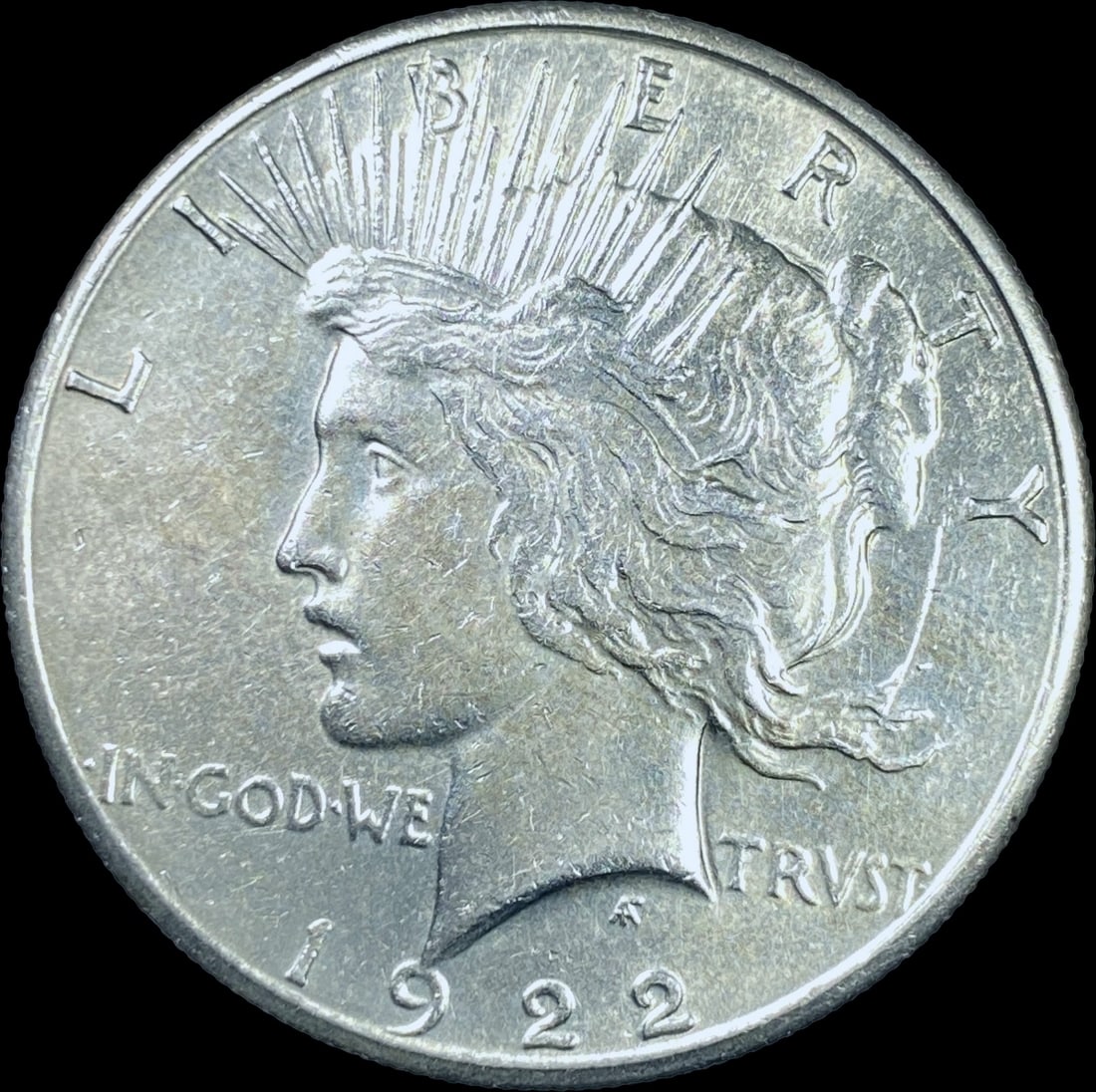 1922-S Silver Peace Dollar CHOICE AU (1 of 2)
