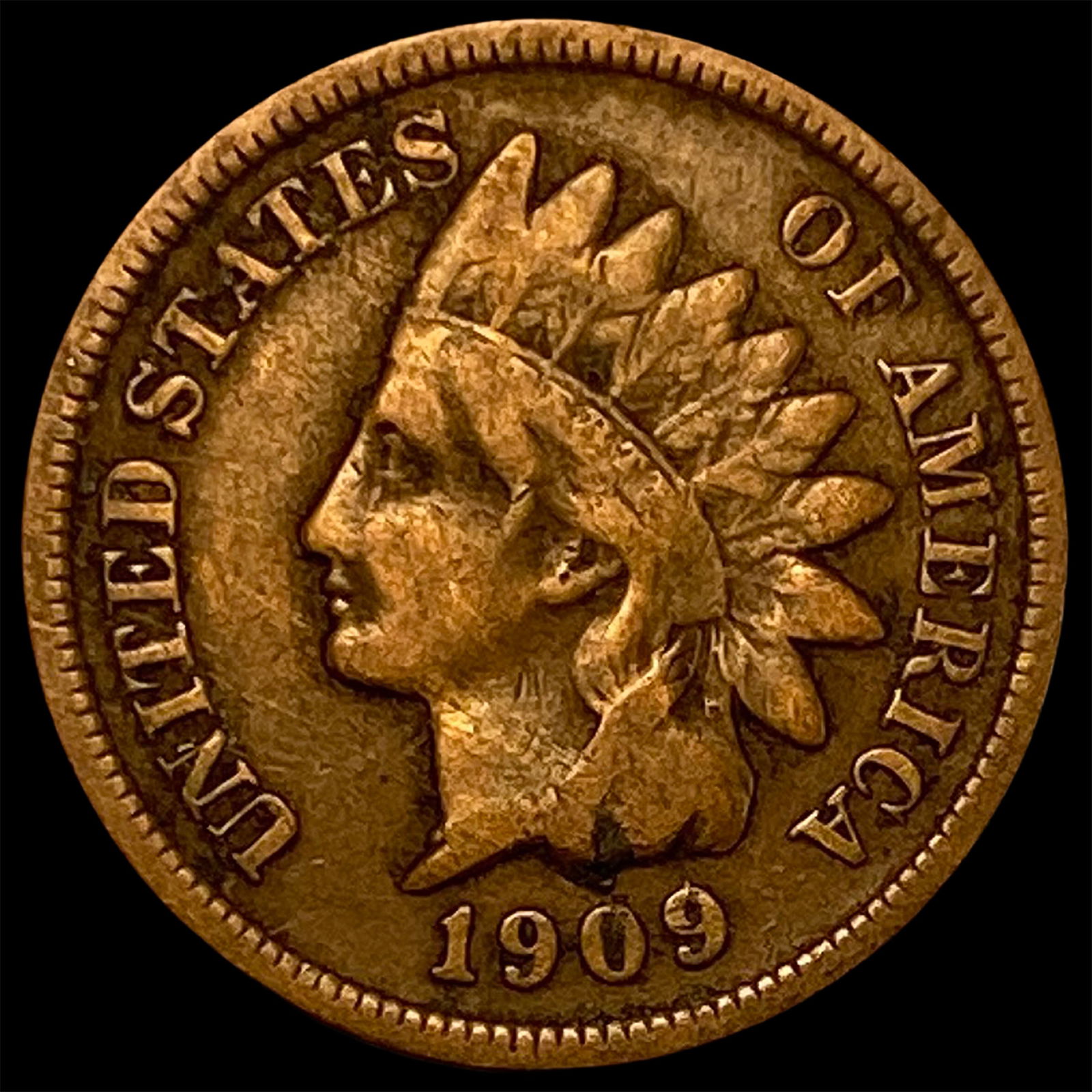 1909-S Indian Head Cent LIGHTLY CIRCULATED (1 of 2)