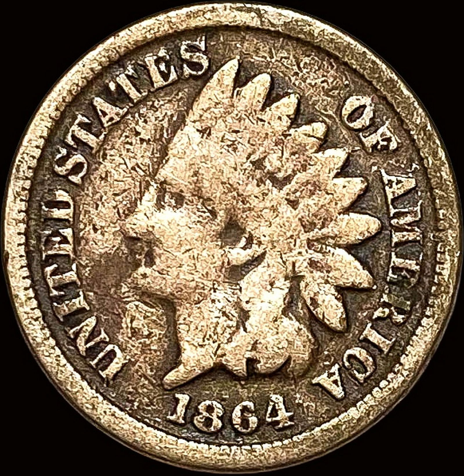 1864 Bronze Indian Head Cent NICELY  CIRCULATED (1 of 2)
