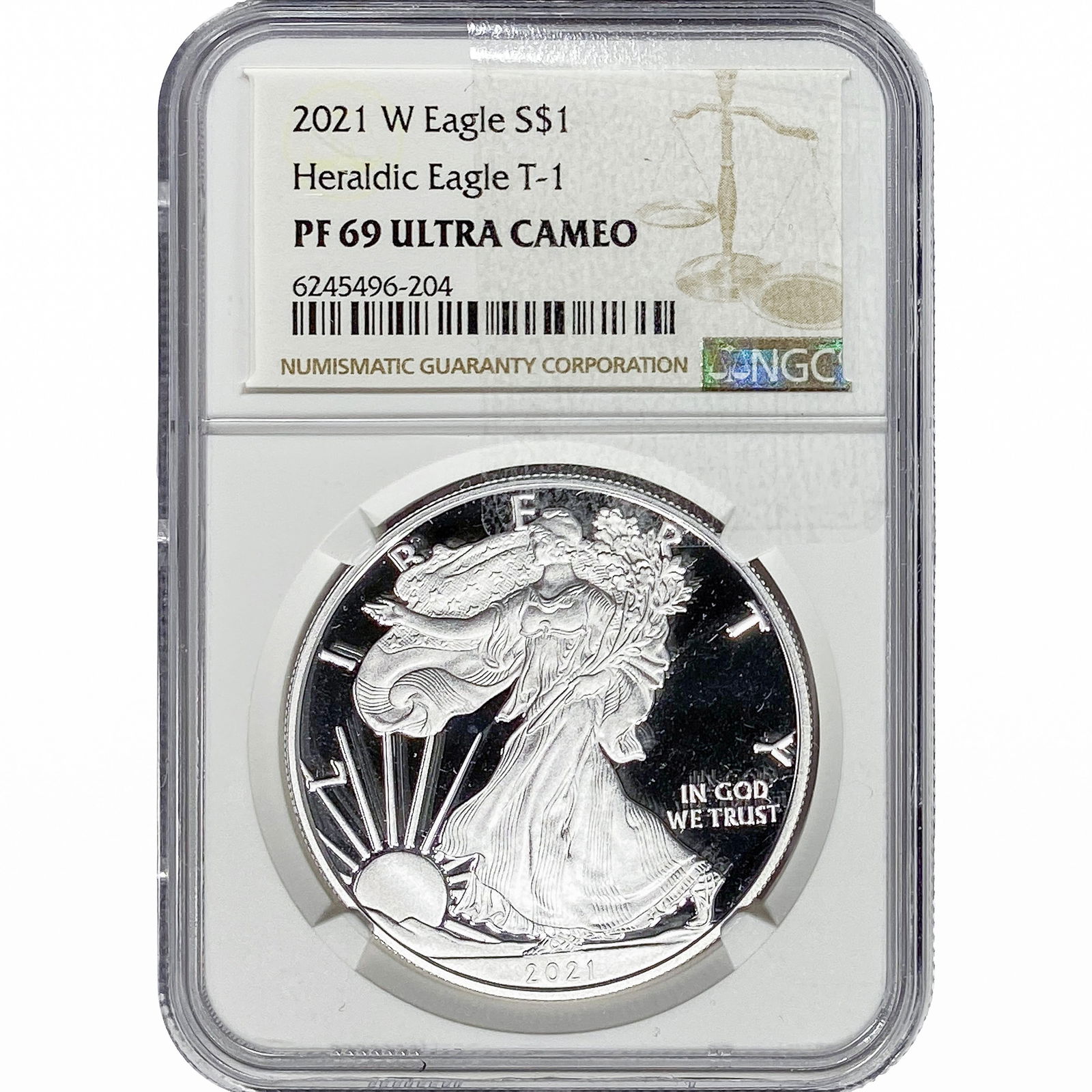 2021-W Silver Eagle NGC PF69 UC Heraldic Eagle T-1 (1 of 2)