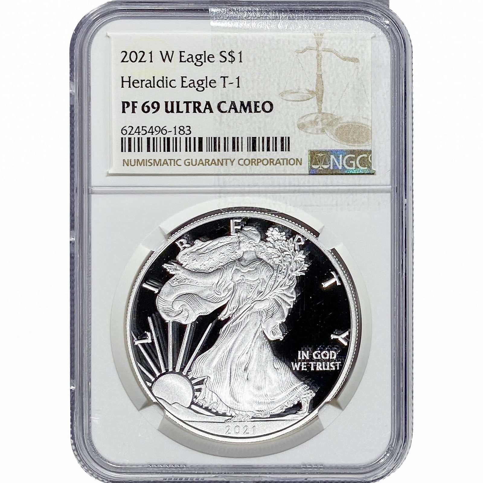 2021-W Silver Eagle NGC PF69 UC Heraldic Eagle T-1 (1 of 2)
