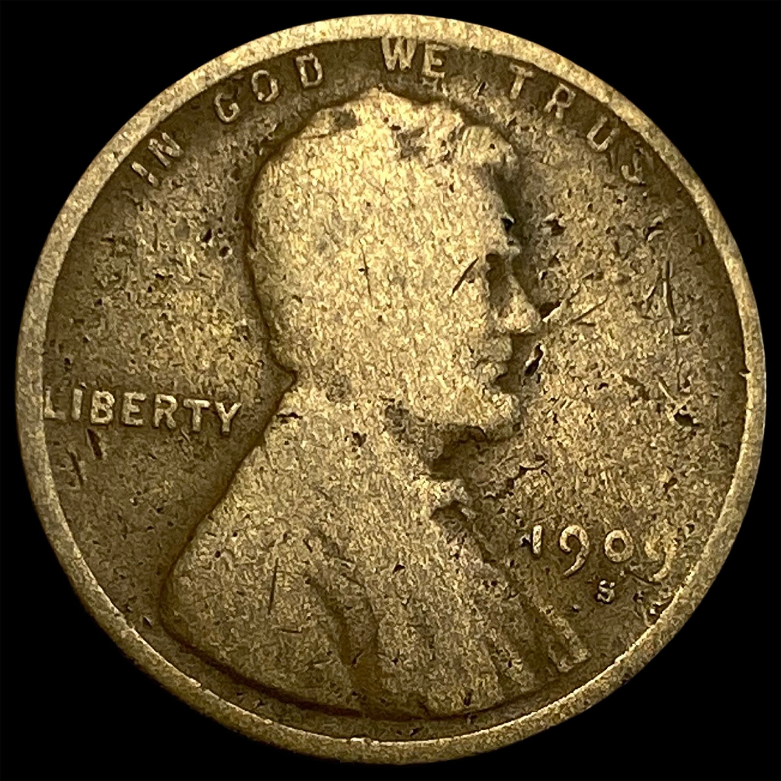 1909-S Lincoln Wheat Cent NICELY CIRCULATED (1 of 2)