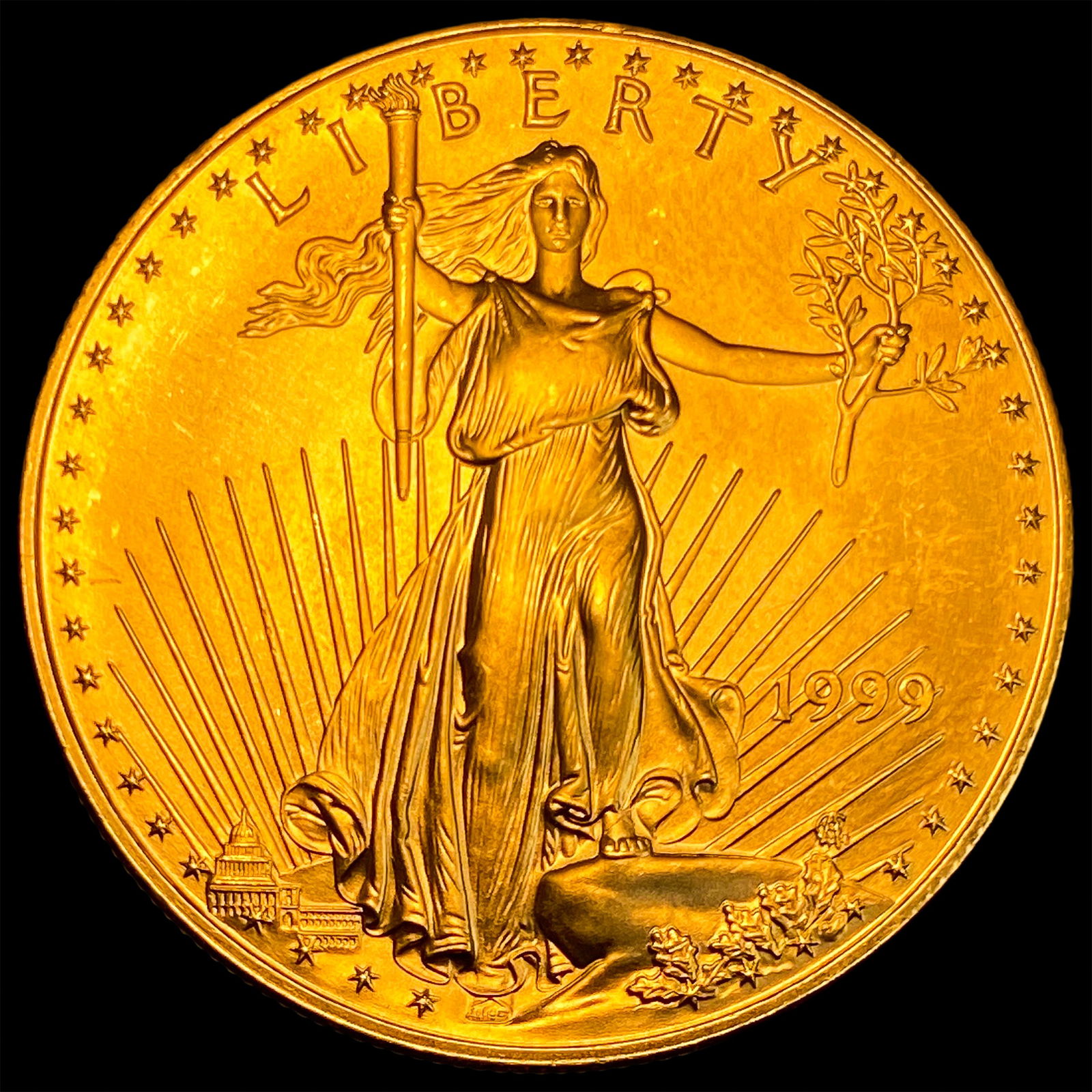 1999 1 oz Gold American Eagle $50 SUPERB GEM BU (1 of 2)