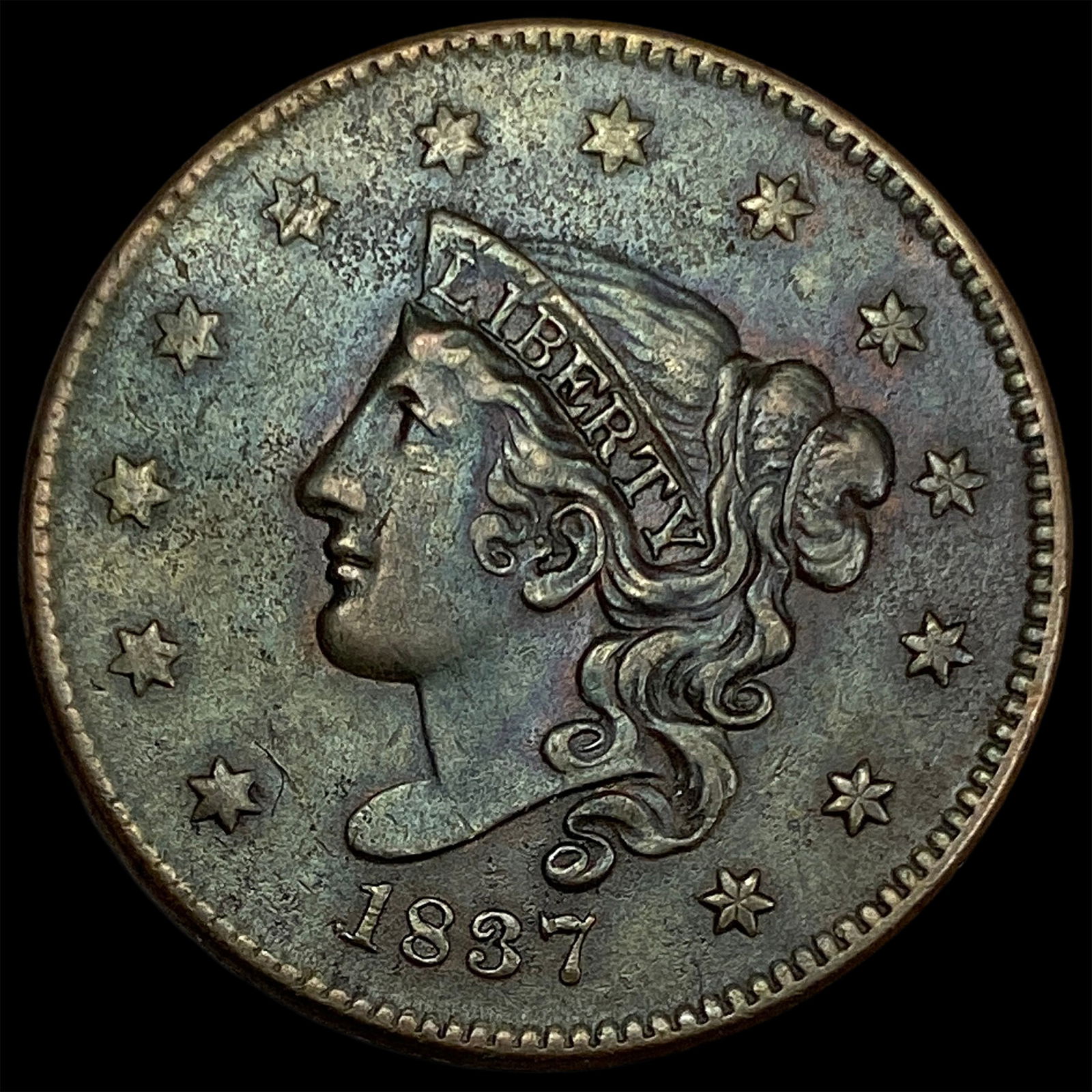 1837 Coronet Head Large Cent CLOSELY UNCIRCULATED (1 of 2)