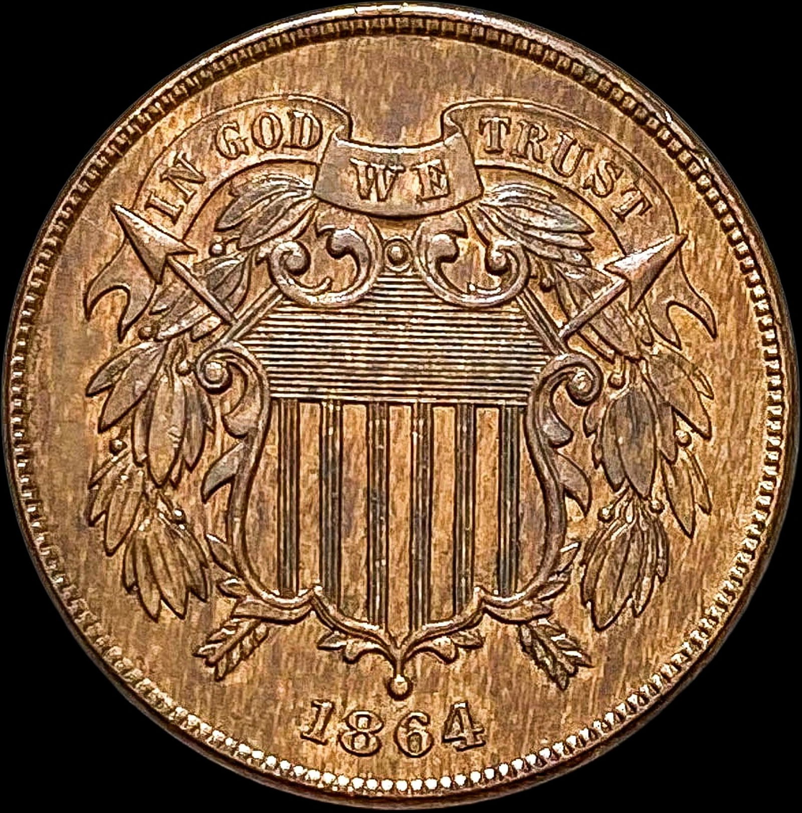 1864 Bronze Two-Cent Piece UNCIRCULATED (1 of 2)