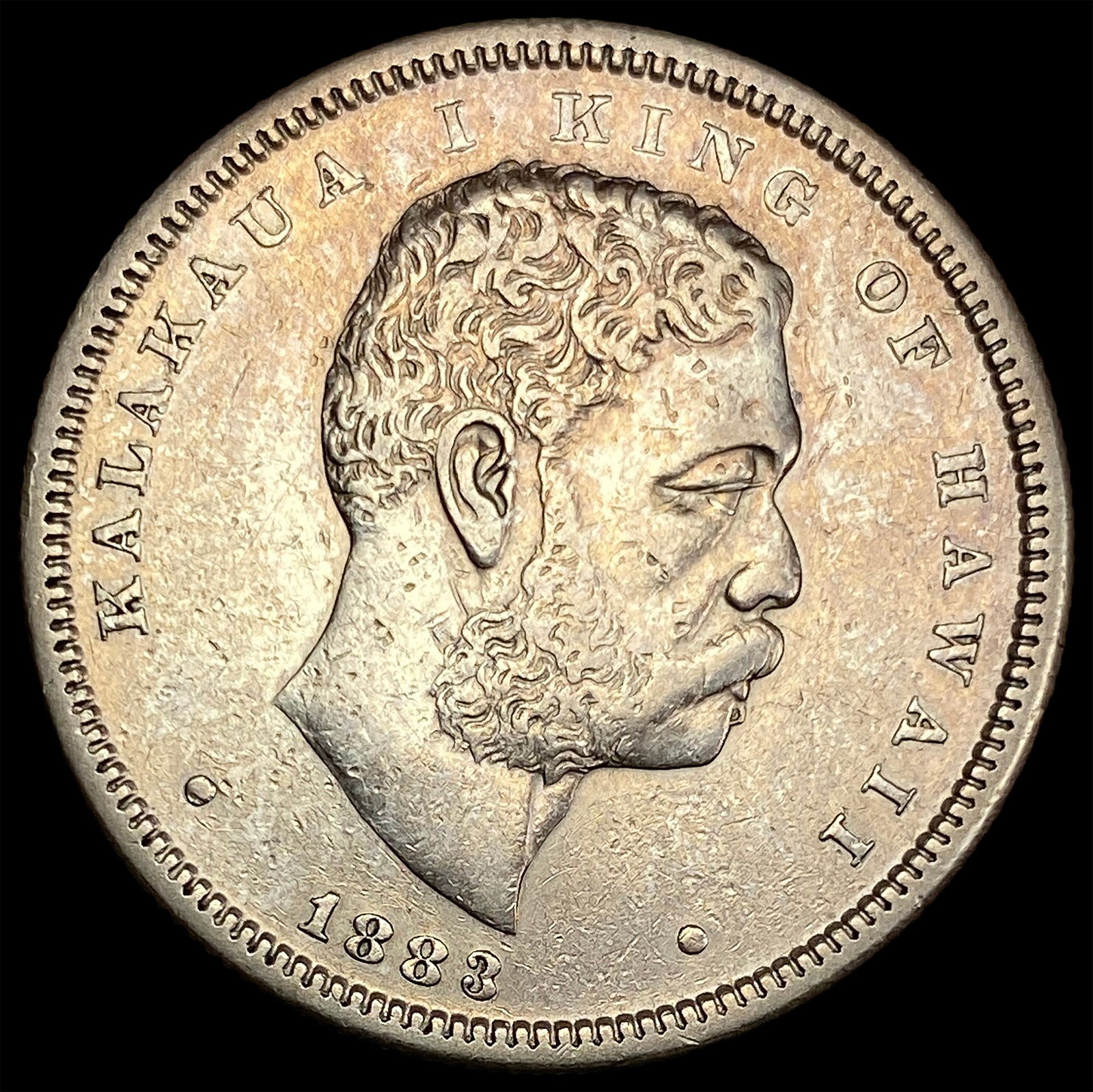 1883 Silver 1/2 Dollar Hawaii Hapalua CLOSELY UNCIRCULATED (1 of 2)